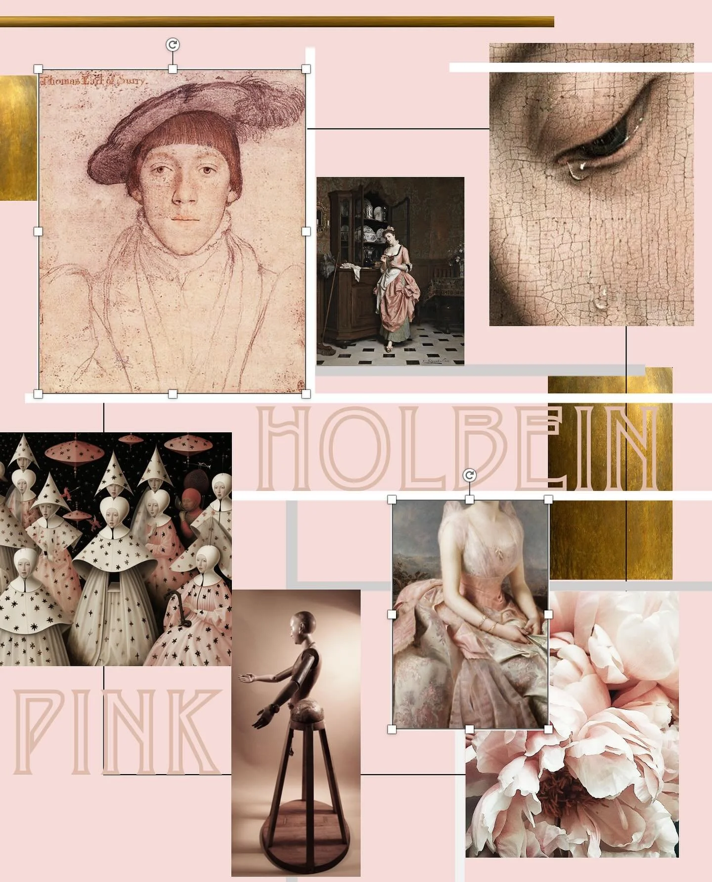 HOLBEIN PINK

Delicate and soft exuding a sense of calm and serenity this gentle hue has its origins in the natural world, often seen in the blush of a peony or the first light of dawn.

ART FACT : Holbein used a pale pinkish-yellow coloured ground c