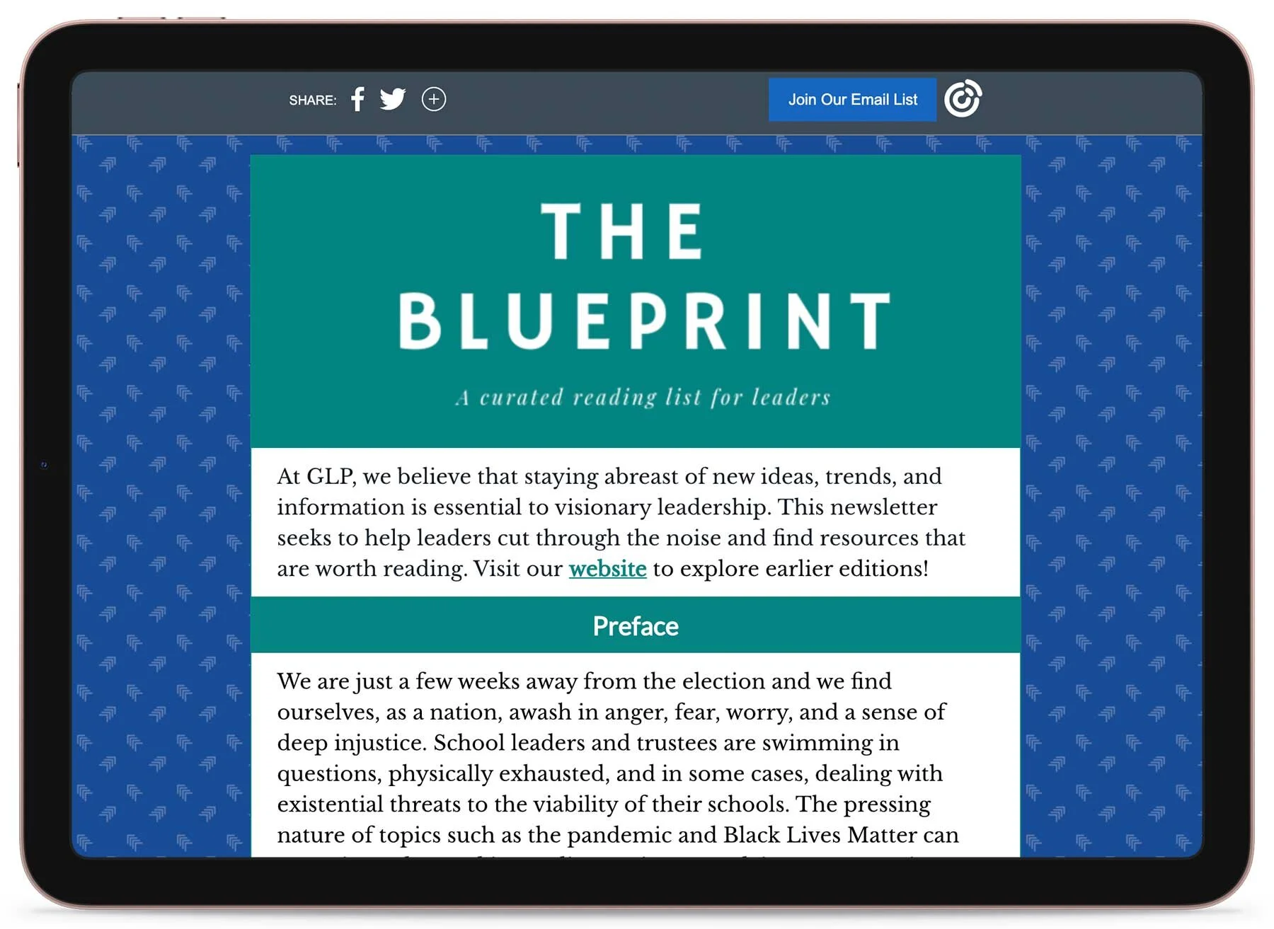 The Blueprint — Greenwich Leadership Partners