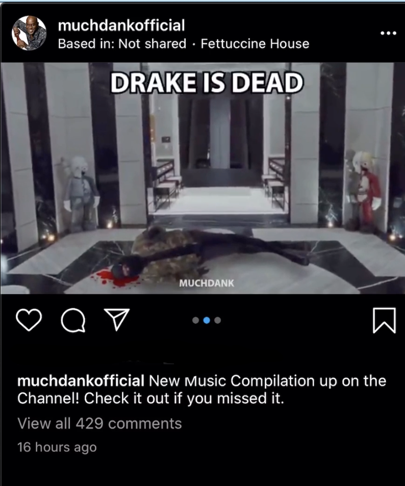 viacom (daniel rogge &amp; chris mccarthy) and marvin civil (@modernmarv_) created this video to threaten drake and me 