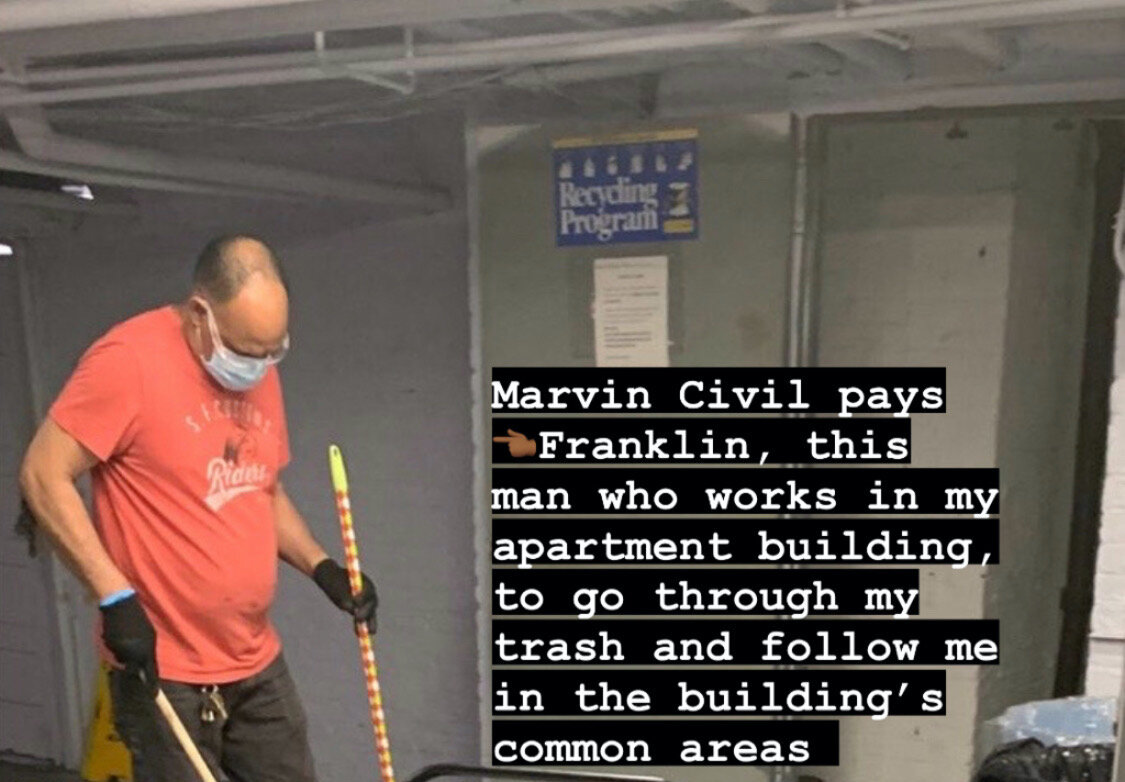 marvin civil pays franklin to go through my trash