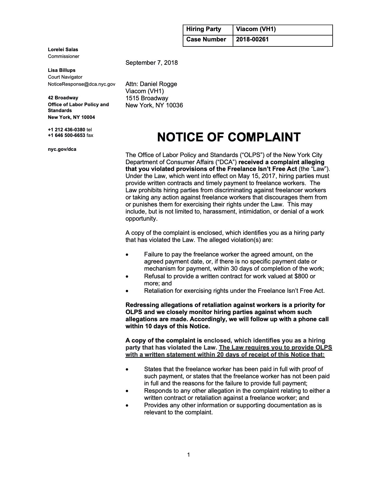 2018 Notice of Complaint _Viacom_Terenia Thomas.jpg