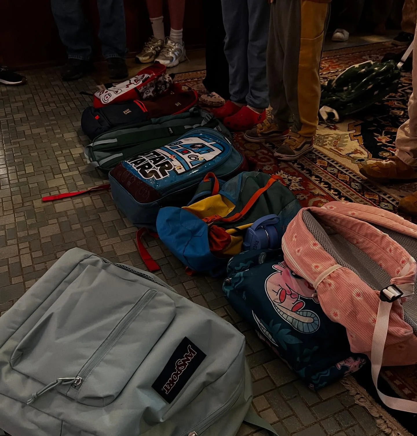 Blessed some backpacks this morning! 😍🍎📚