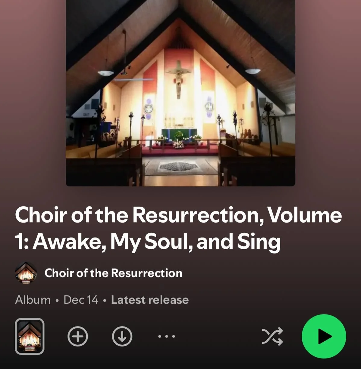 Christmas came early. Check out Choir of the Resurrection&rsquo;s first LP!! 😍