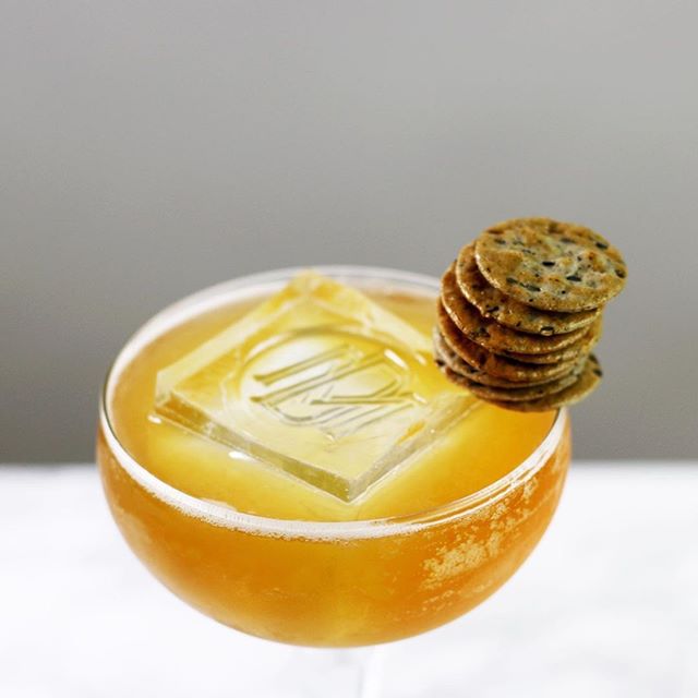 The fabulous @danmagro has wowed again with his Umami Tsunami, a unique, savory cocktail made with our NY Honey Rye Whiskey, sake, cocoa liqueur, soy sauce, sesame oil, and fish sauce, topped with a brut sparkling float. Don't forget the soy sesame c