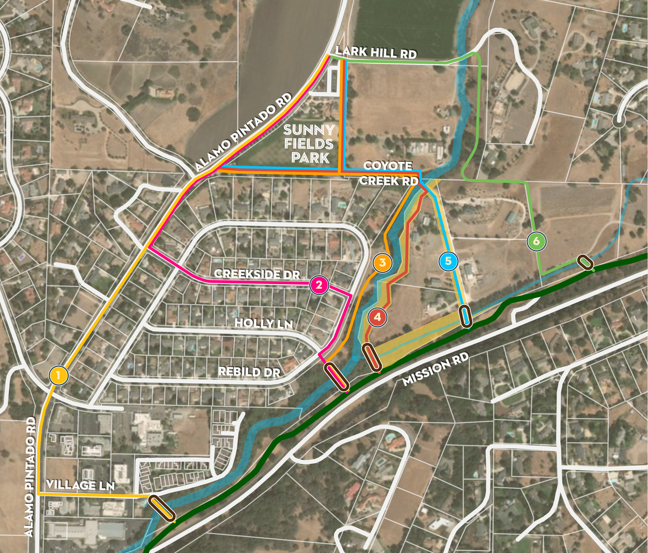 The route that was agreed upon is hybrid of 2 and 5.