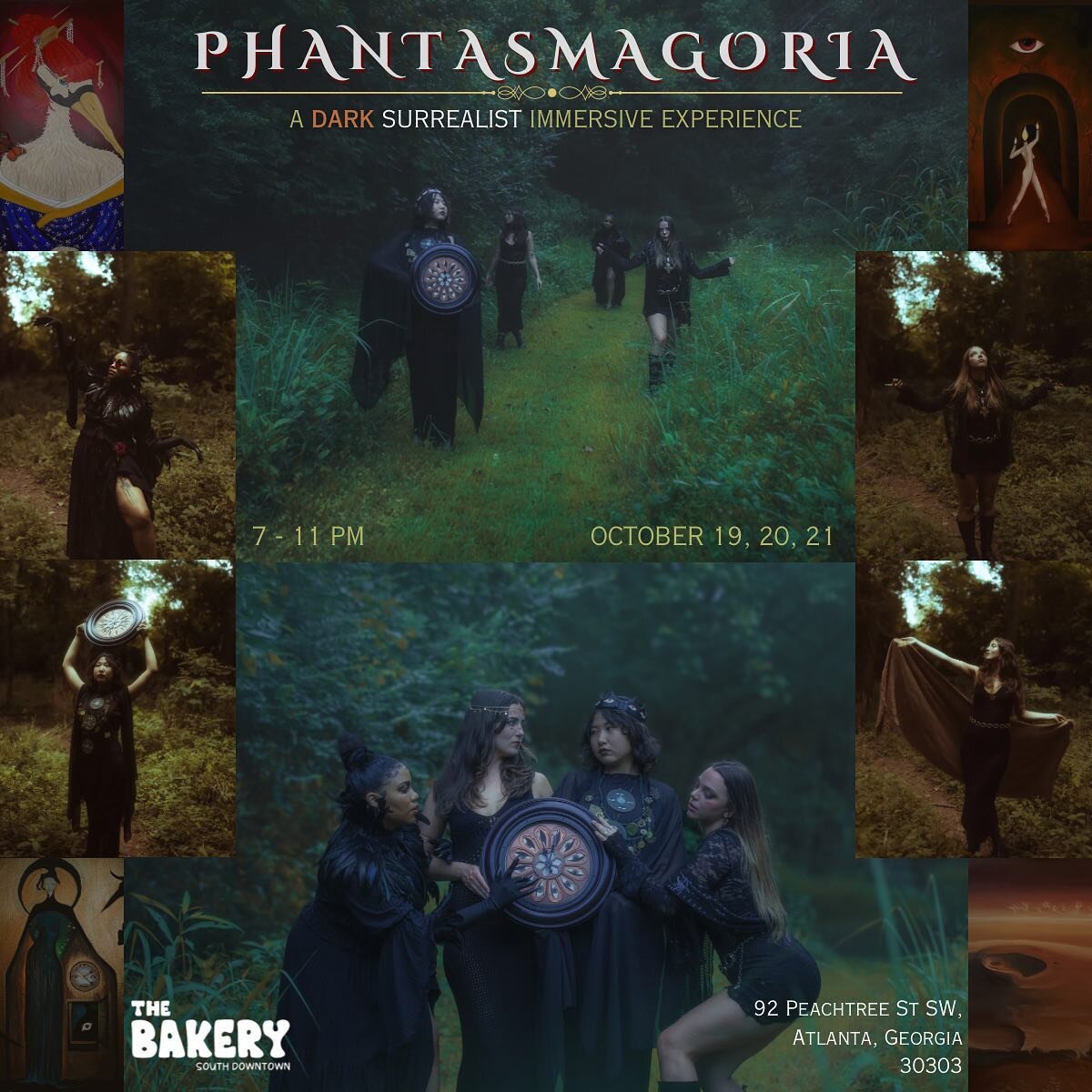 The Bakery is excited to host &quot;Phantasmagoria,&quot; a dark surrealist immersive exhibition brought to you by the Phantasmagoria Art Collective.

Take a journey into the subconscious minds of four surrealist artists. This immersive exhibition wi