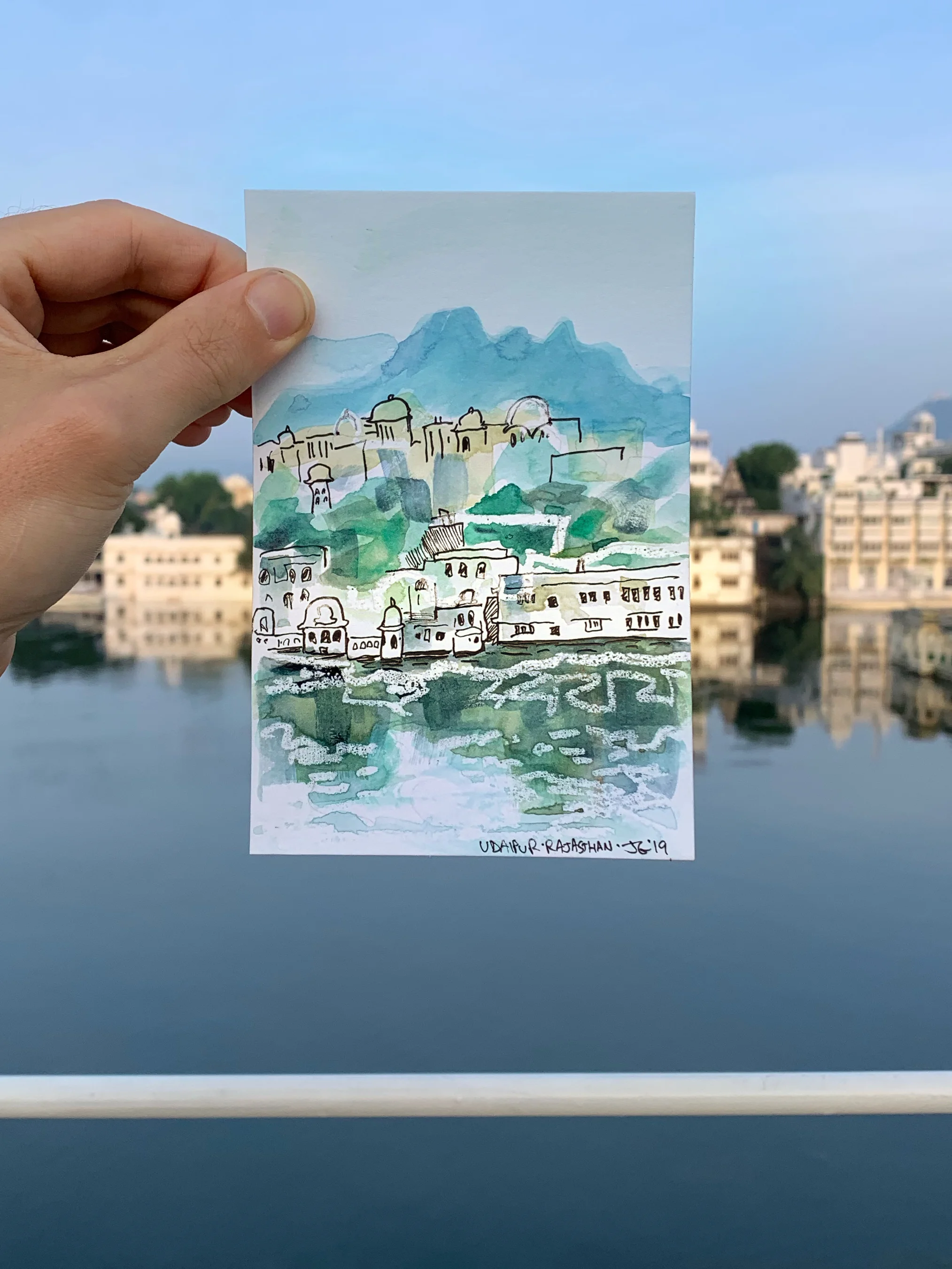 Udaipur reflected in Lake Pichola.
