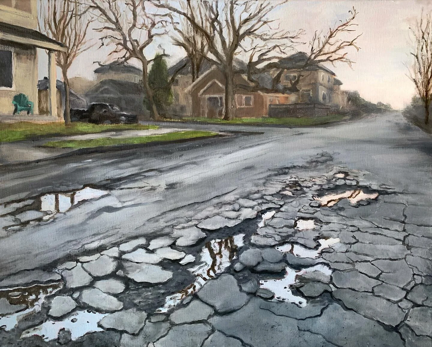 Another new one! &ldquo;Thaw,&rdquo; oil and acrylic on canvas, 16x20&rdquo;. I was really happy with how the atmospheric perspective worked out in this one. Email me at info@joshgatesart.com for purchase inquiries; prints can also be ordered on my w