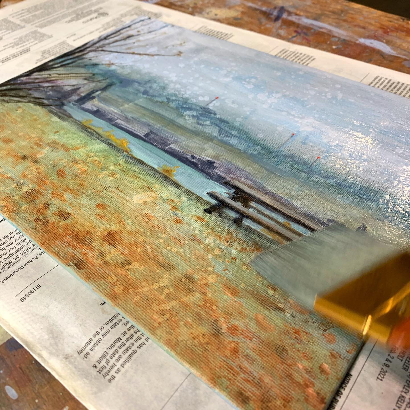 Varnishing really brings out the best in certain pieces. Next step for this one will be framing, and then it will be available for purchase exclusively during Portland Open Studios, the second and third weekends of October! My studio is in the Montav