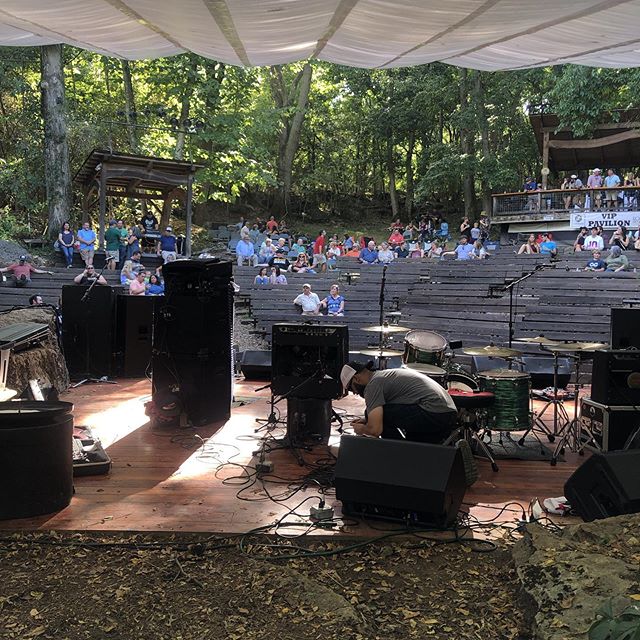 Getting setup at the @limekilntheater for the Rockbridge Beer &amp; Wine Fest. #rockbridgebeerandwinefestival #rocknroll #beer #wine