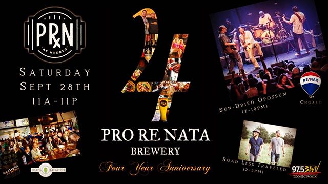 This Saturday 9/28 we&rsquo;ll be playing 7-10pm at @prorenatabrewery 4th Anniversary Party. 
#prorenatabrewery #rocknroll  #brewery #beer #jamband