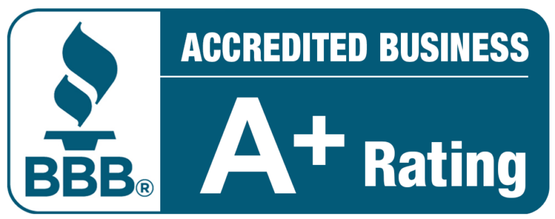 Better Business Bureau A+ rating Trust Badge