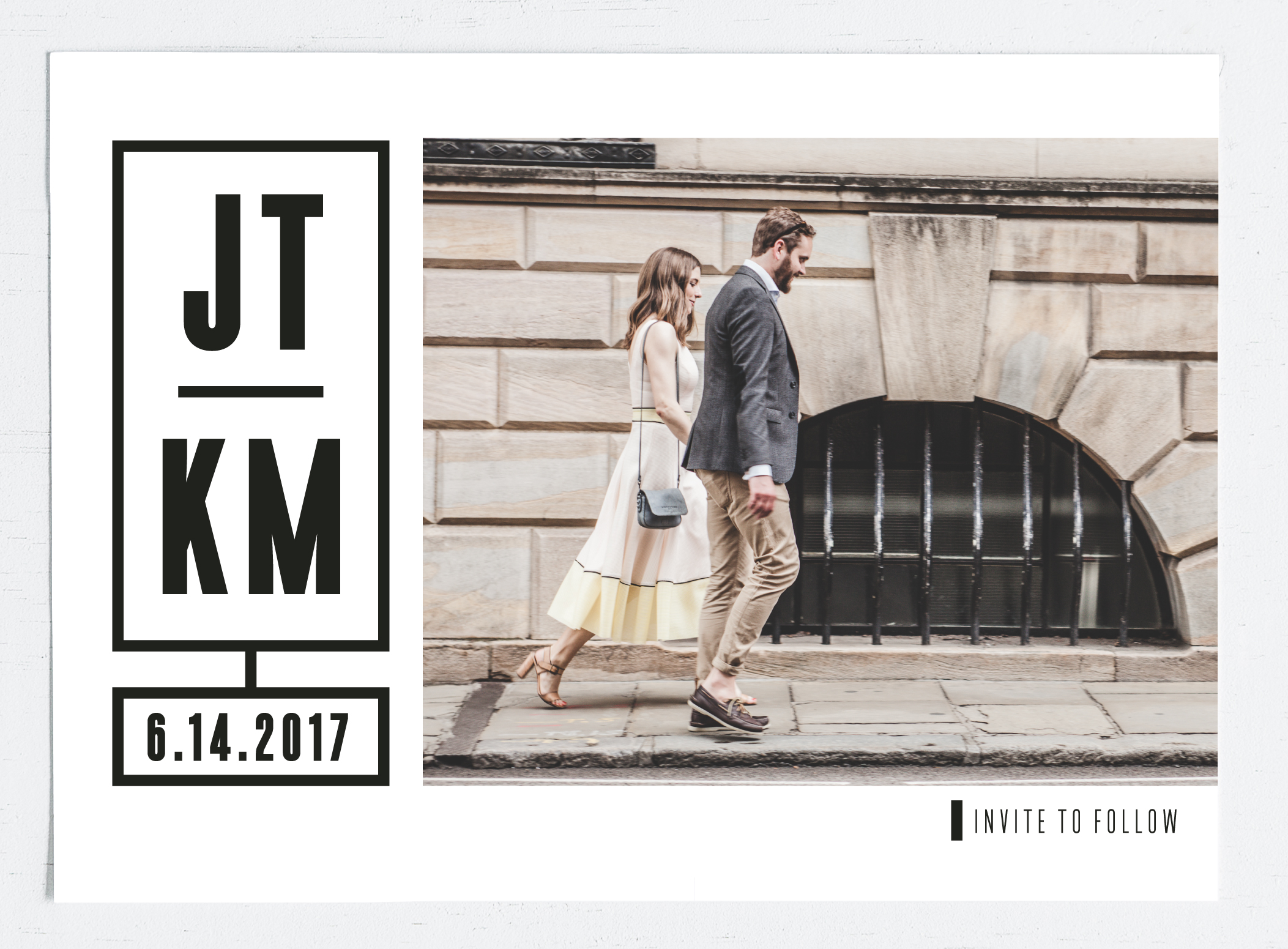 Modern Initials Save the Date