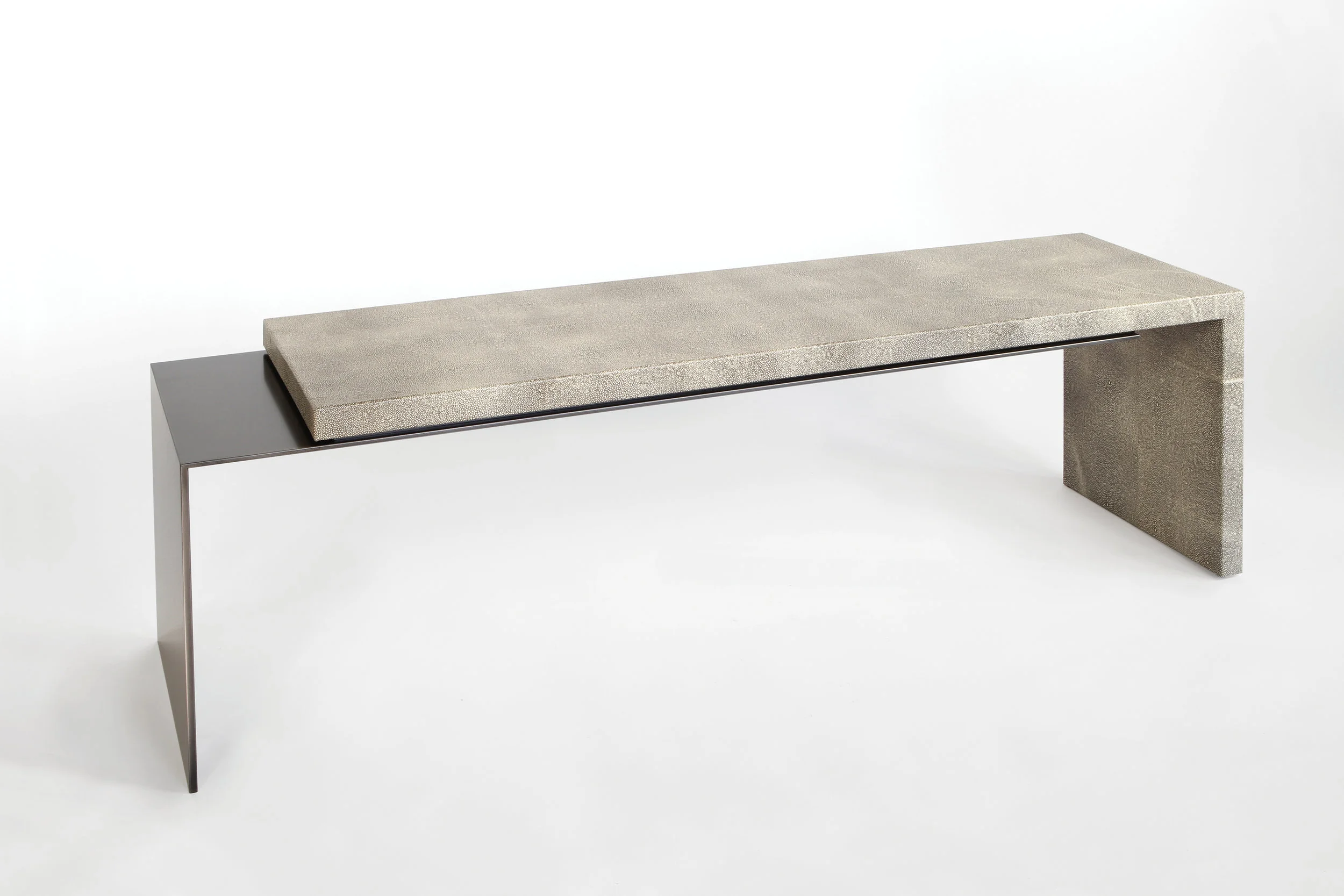Overlay Bench (Faux Shagreen)
