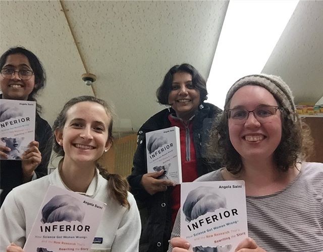 This Wednesday we had the last meeting of the Fall Book Club on Inferior by @angeladsaini  The first picture is missing a few members in the last session but we had everyone around in spirit! The second picture is the bts: D&amp;I and Communication c