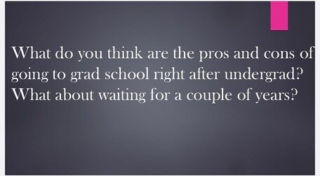 Work first or grad school first?