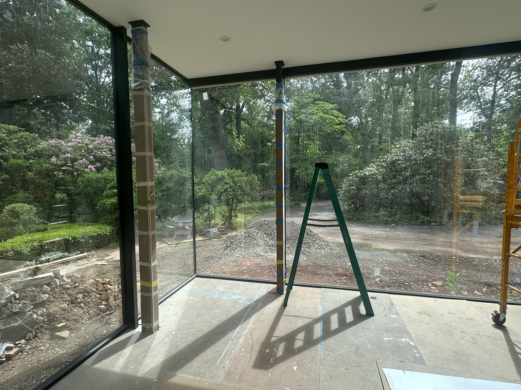 Glass Corner Interior from Sunroom