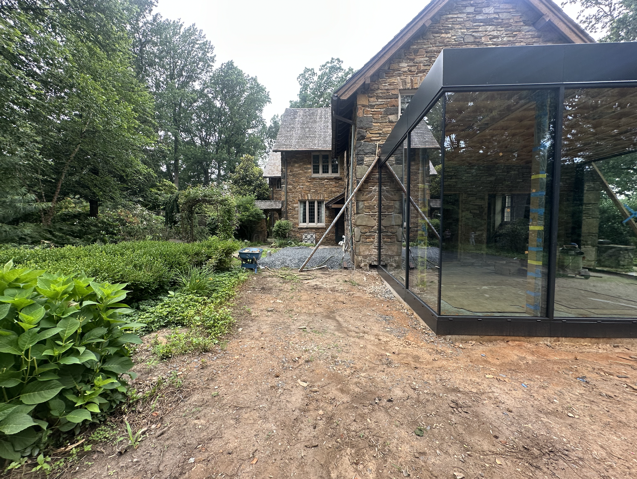 Glass Sunroom Addition Under Construction 