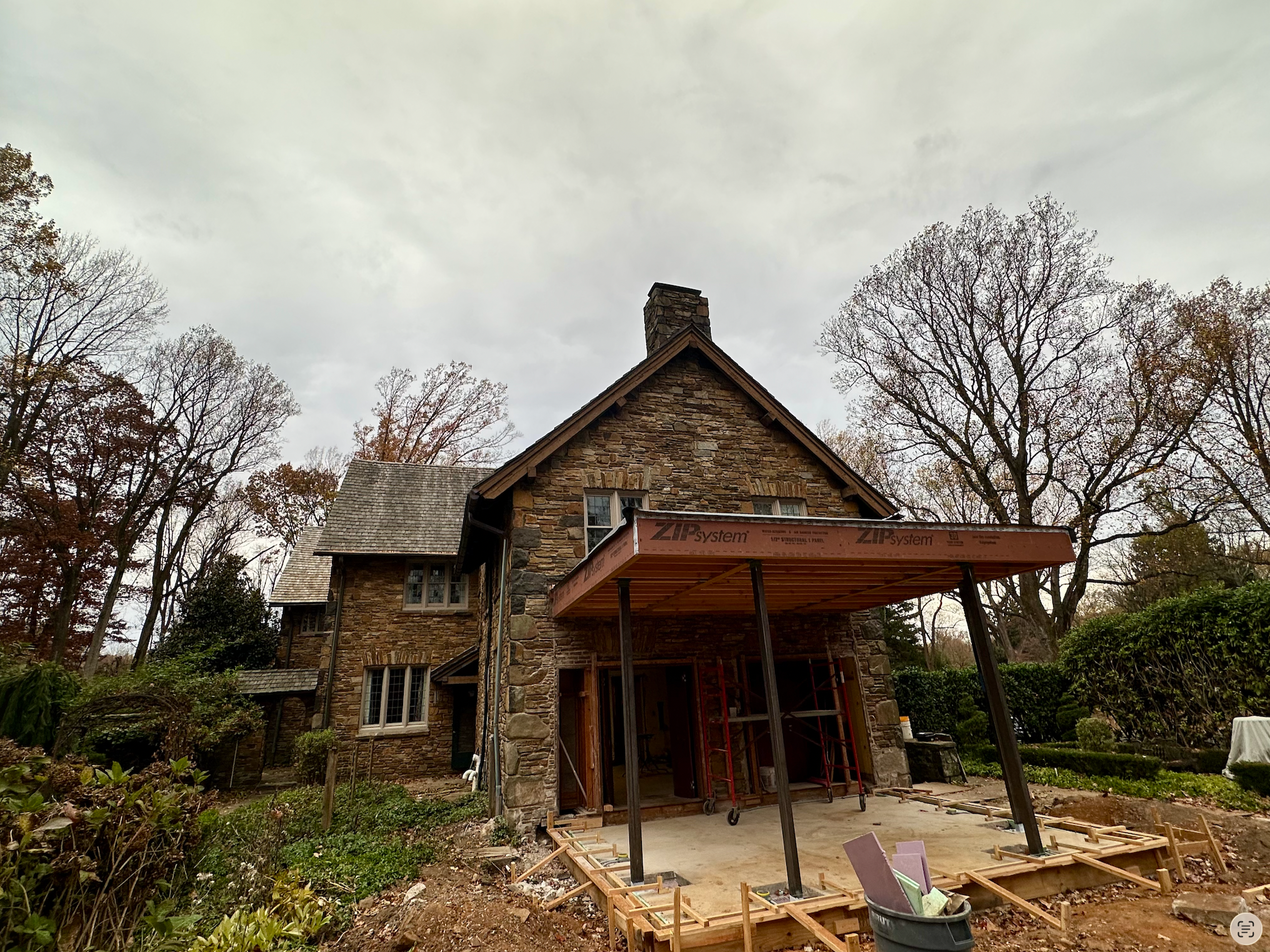Sunroom Structure in Place