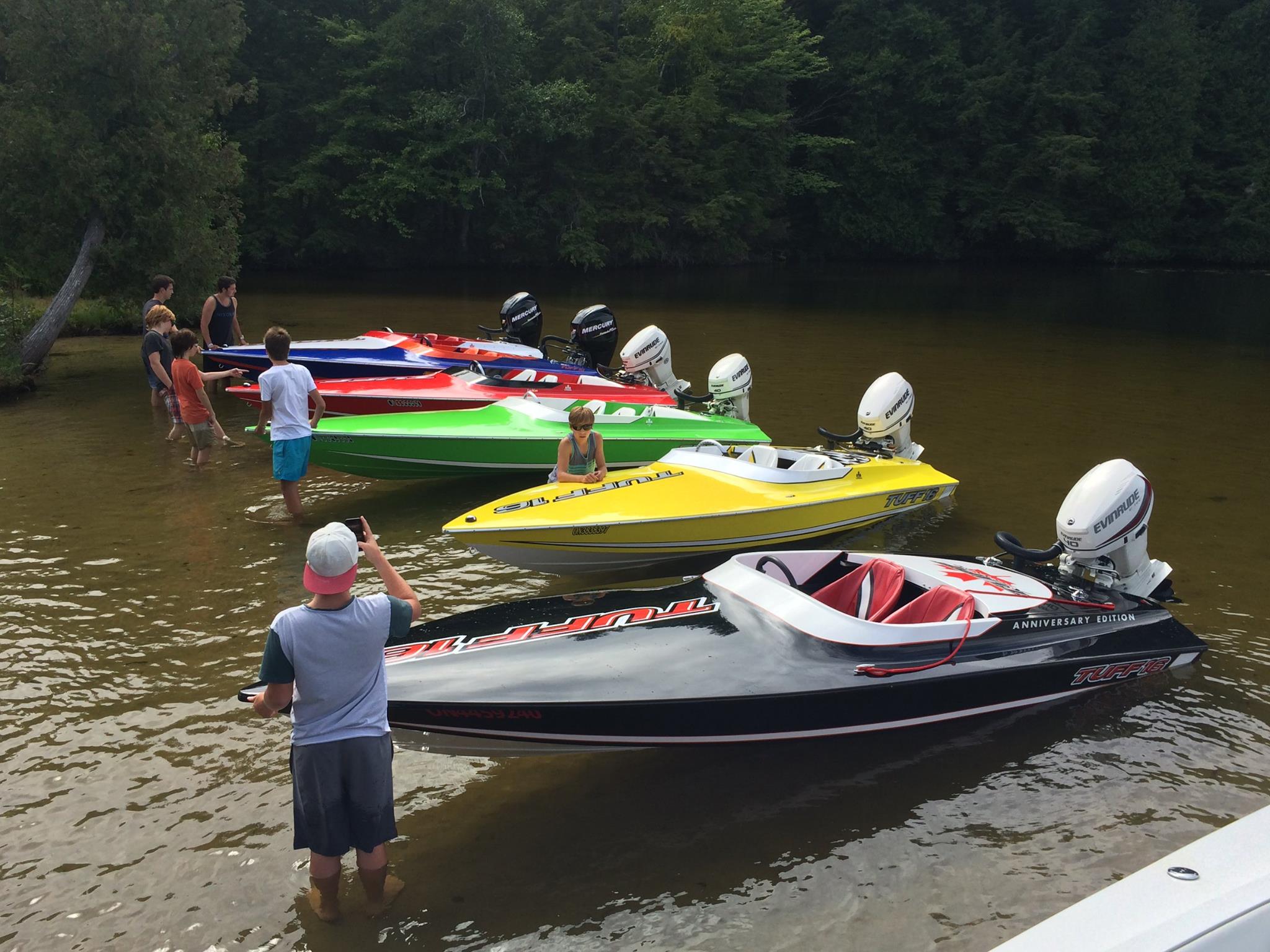 The Tuff 16 is a beautifully designed small sport boat. Premium materials make it light yet the design is safe and efficient; they can fly with a 60hp or 90hp motor. 