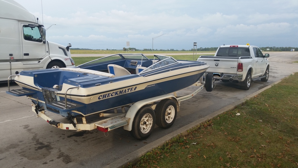 The Starliner heading to Ohio for a full restoration. The boat was completely stripped and redone