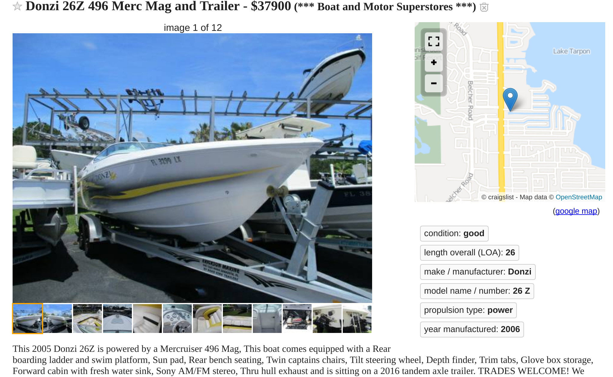 donzi zx for sale craigslist