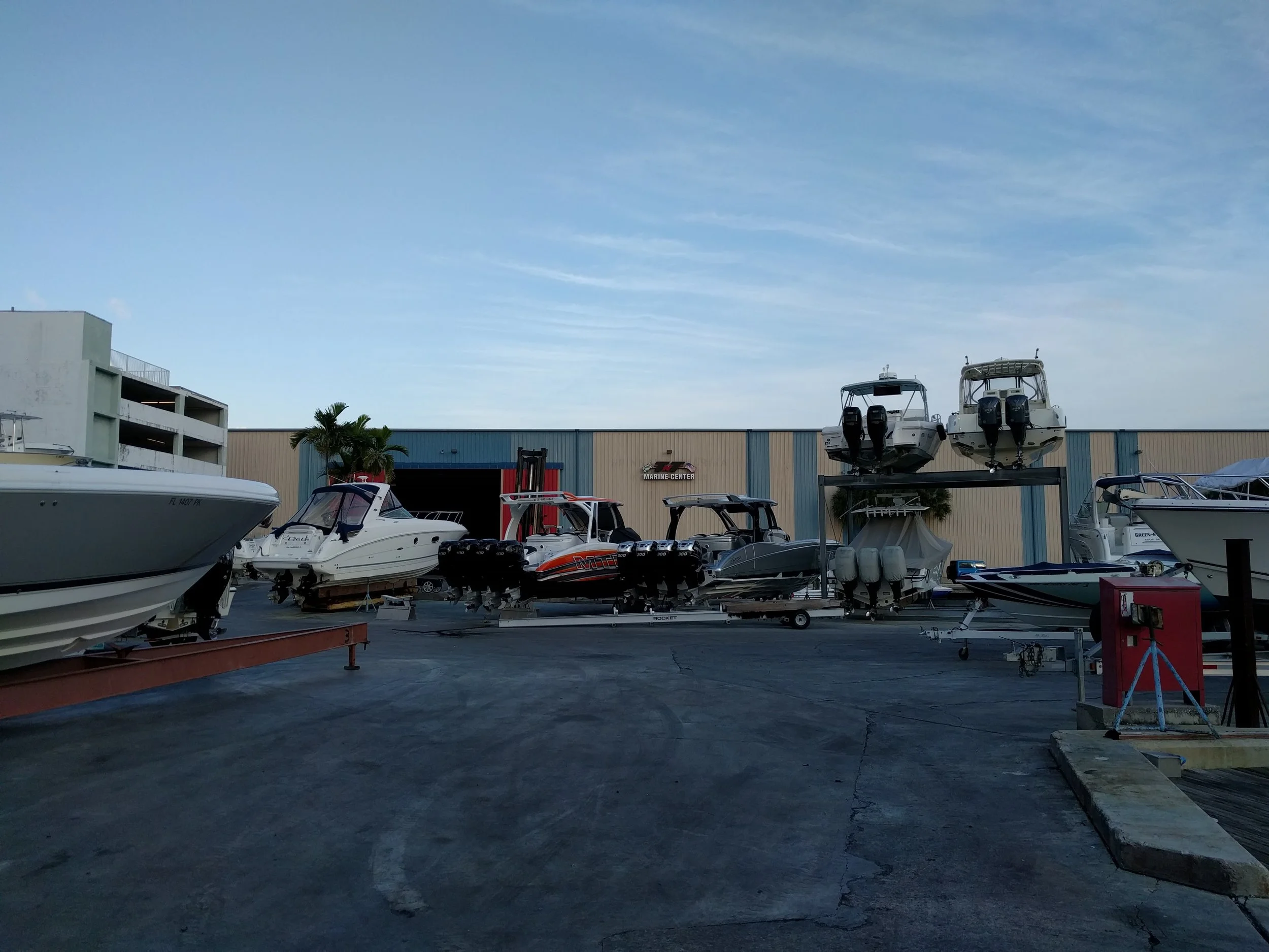 TNT Custom Marine services boats of all kinds but you'll definitely see plenty of performance boats and some race boats. 