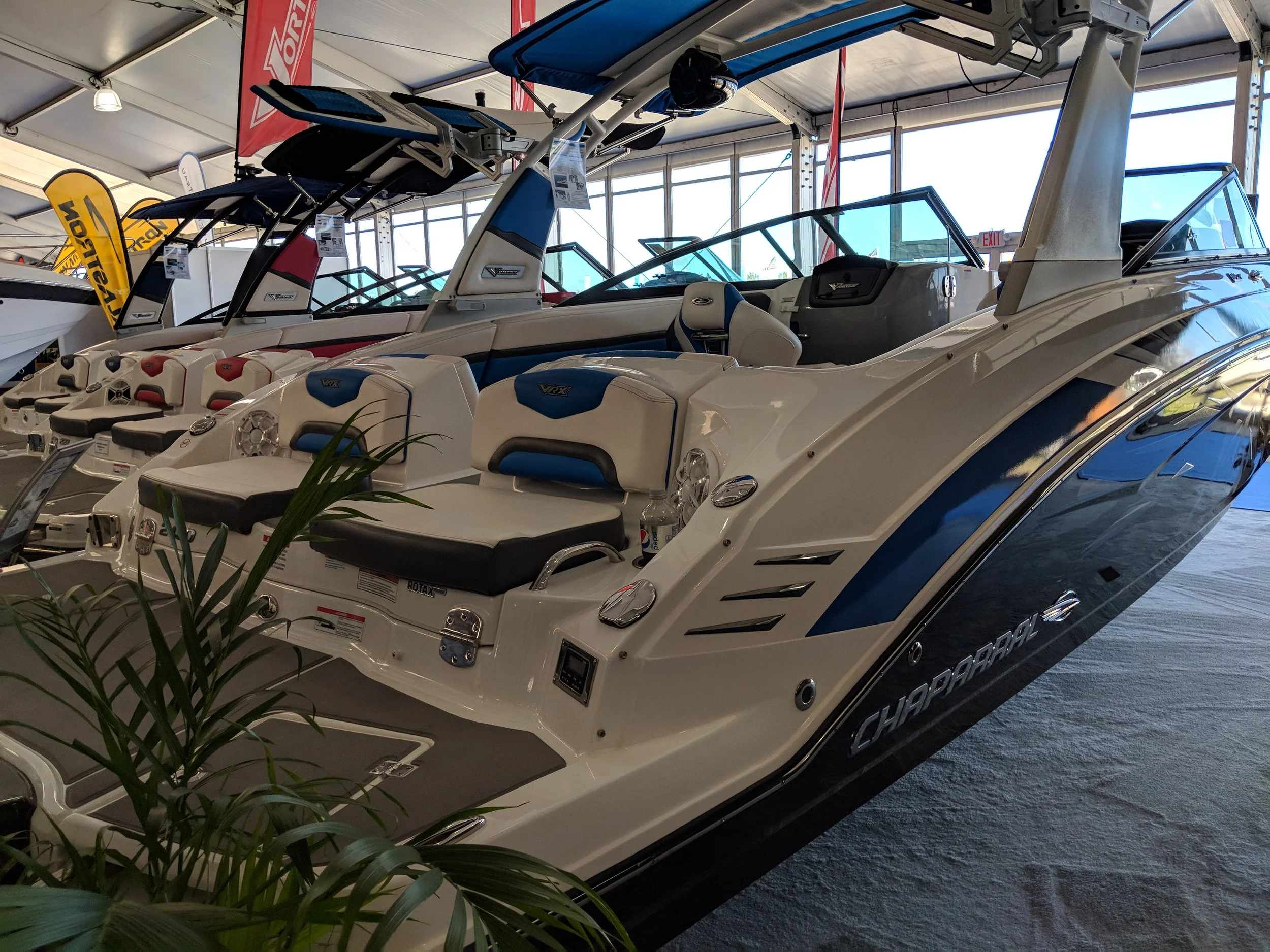 More reverse seating, dumb design in many ways. It's a wake board boat and a deck boat all in one. 
