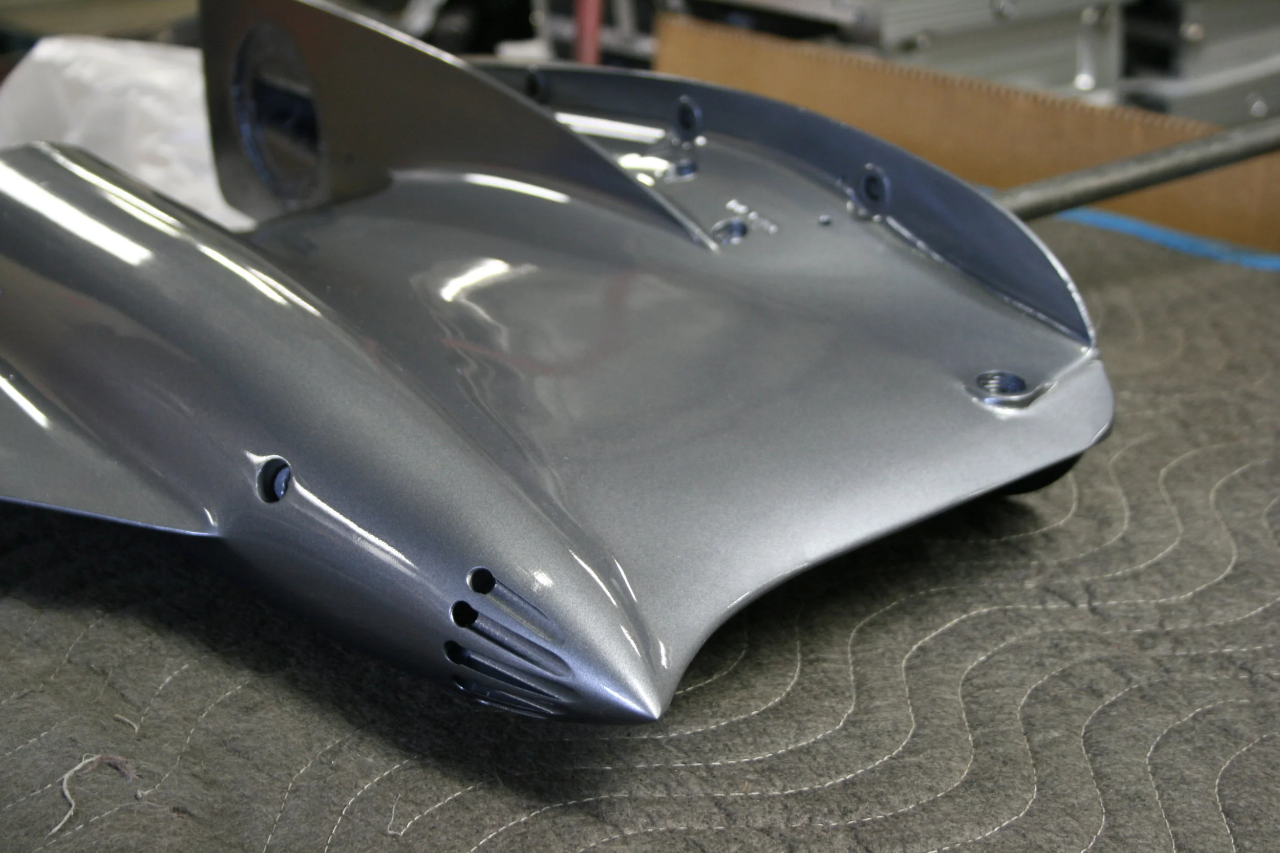 A beautifully finished Bob's Machine big foot nose cone. Can really change the performance of your outboard and looks amazing. 