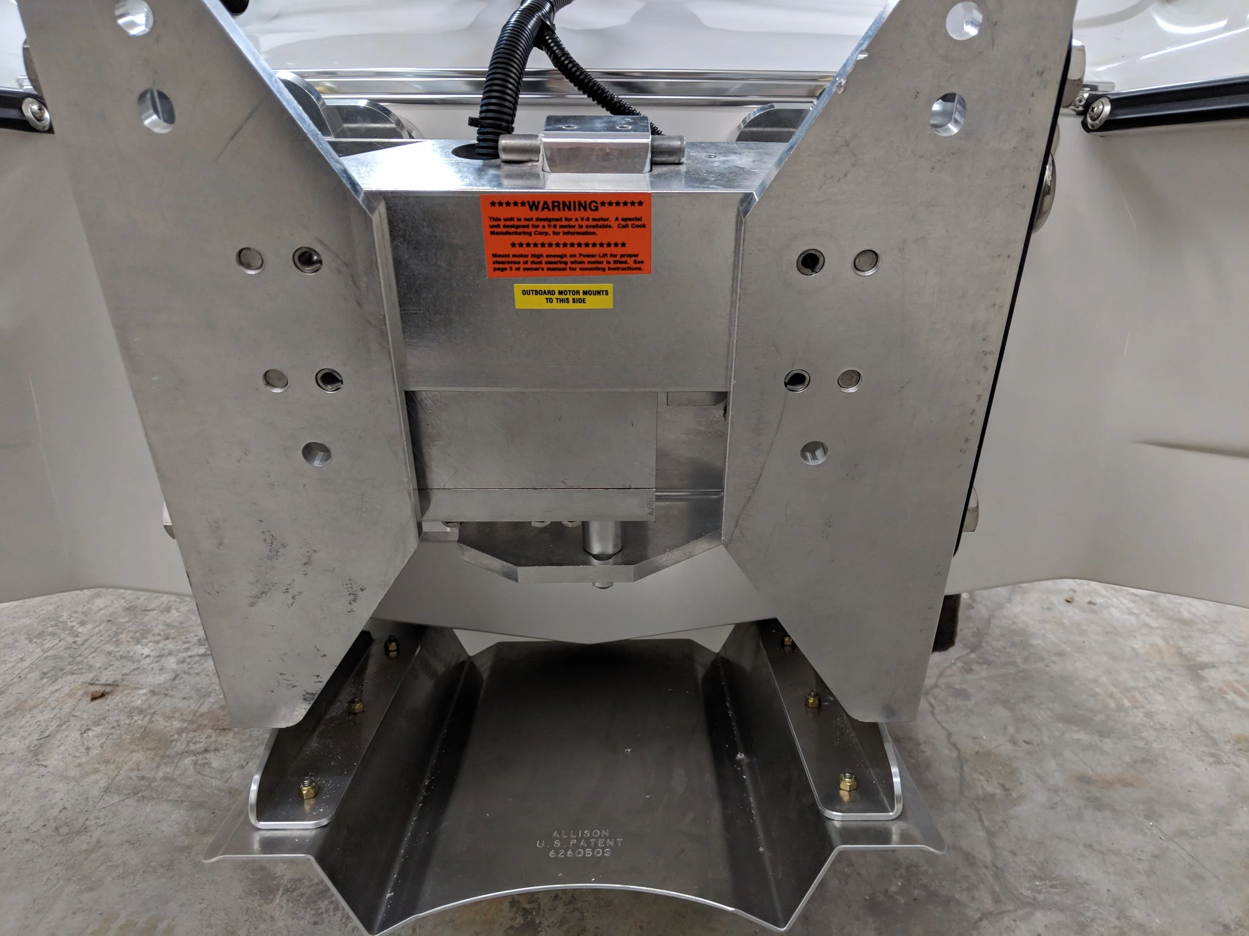 The new Allison jack plate is the strongest and lightest on the market, zero flex.