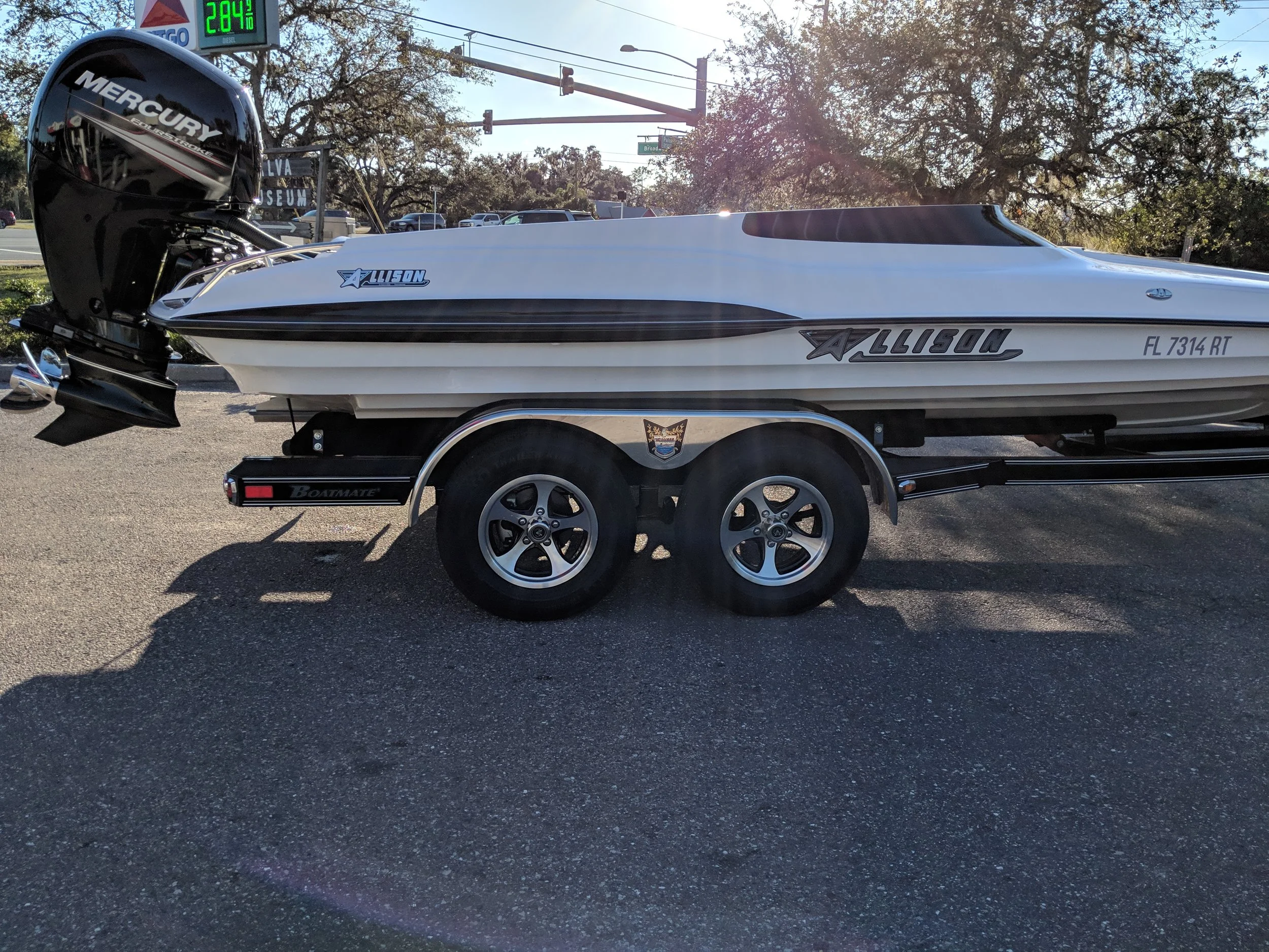 The lightweight Allison needs the gearcase run really high to reduce drag, in order to perform.