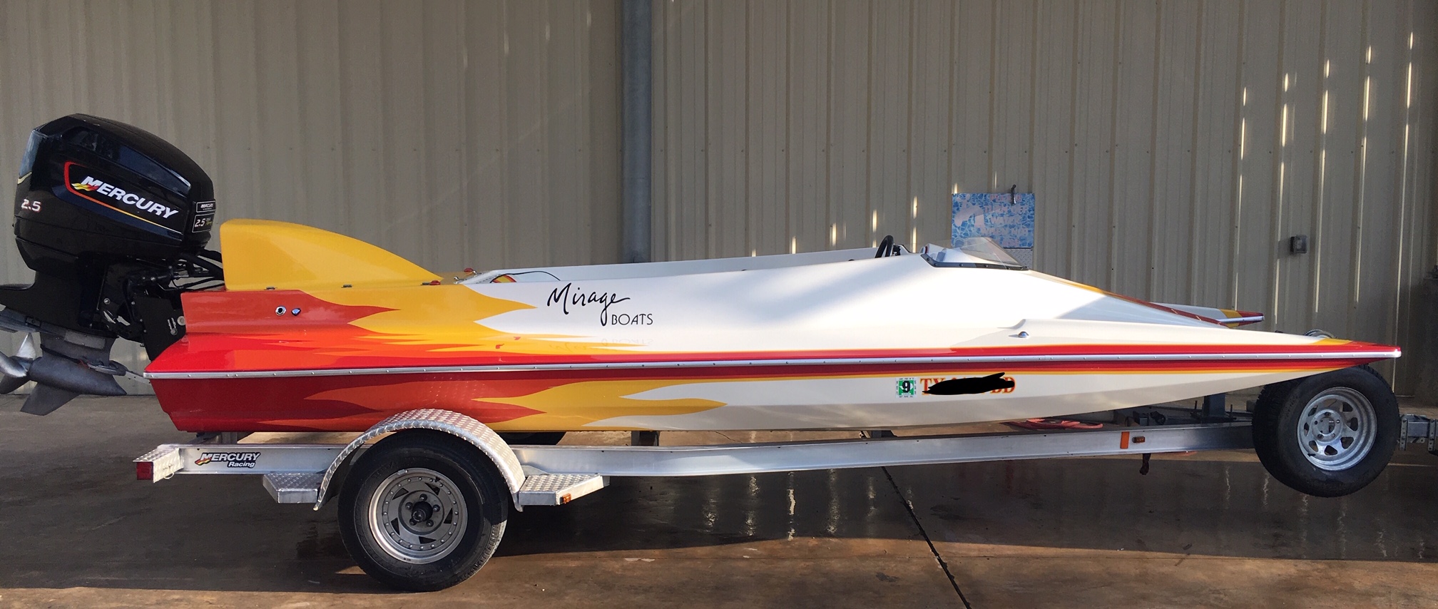 The Mirage as it was with the 2.5 280 Mercury Racing engine.