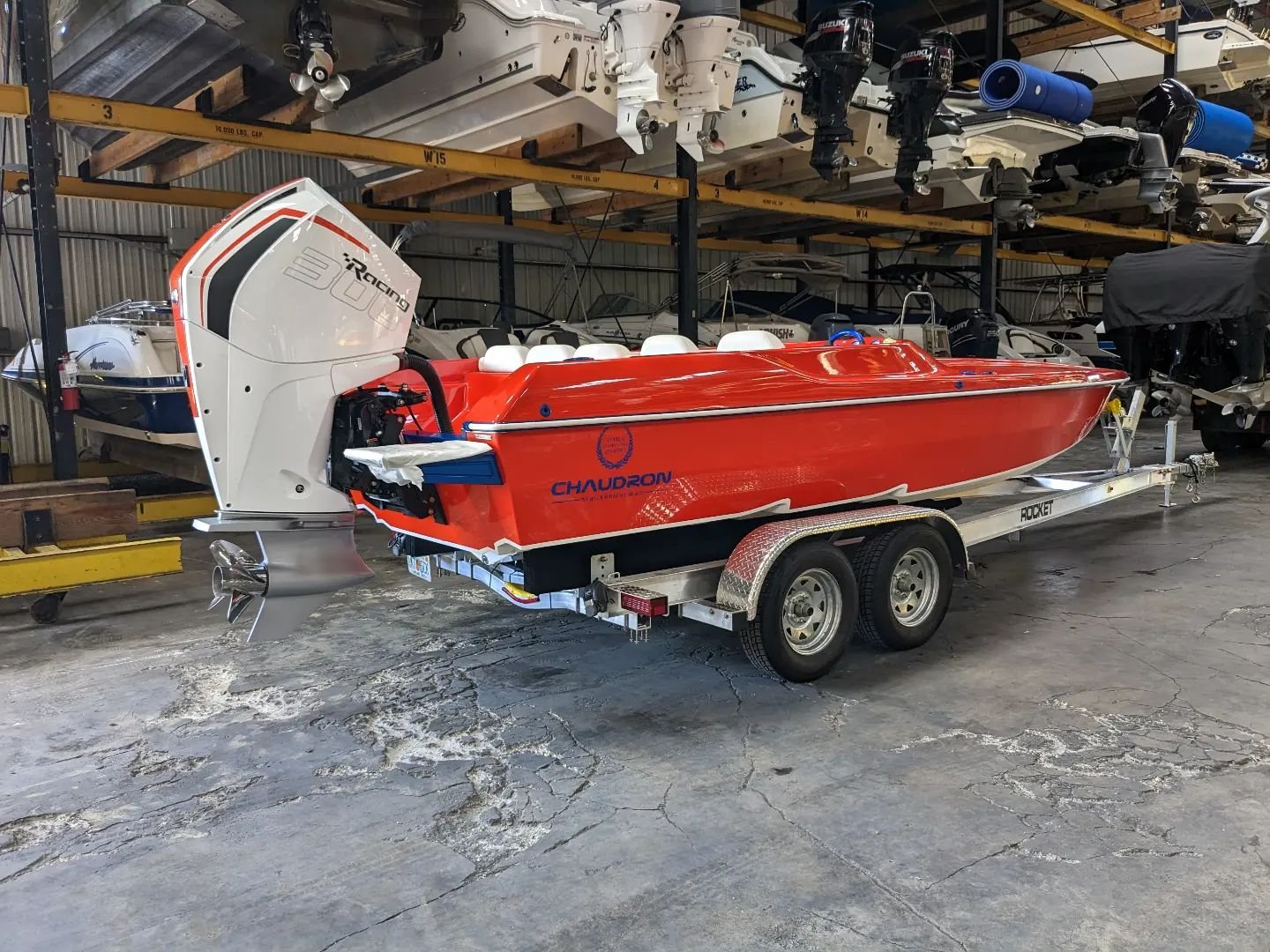 This is a great opportunity, only 25 hours, like new. 300R HD DTS, custom swim steps, Rocket trailer. Vessel view. Livorsi gauges, orange gelcoat. $79,950
With a 32&quot; Bravo FS it will run about 92
Located in Tennessee 
Email sales at norwestermar