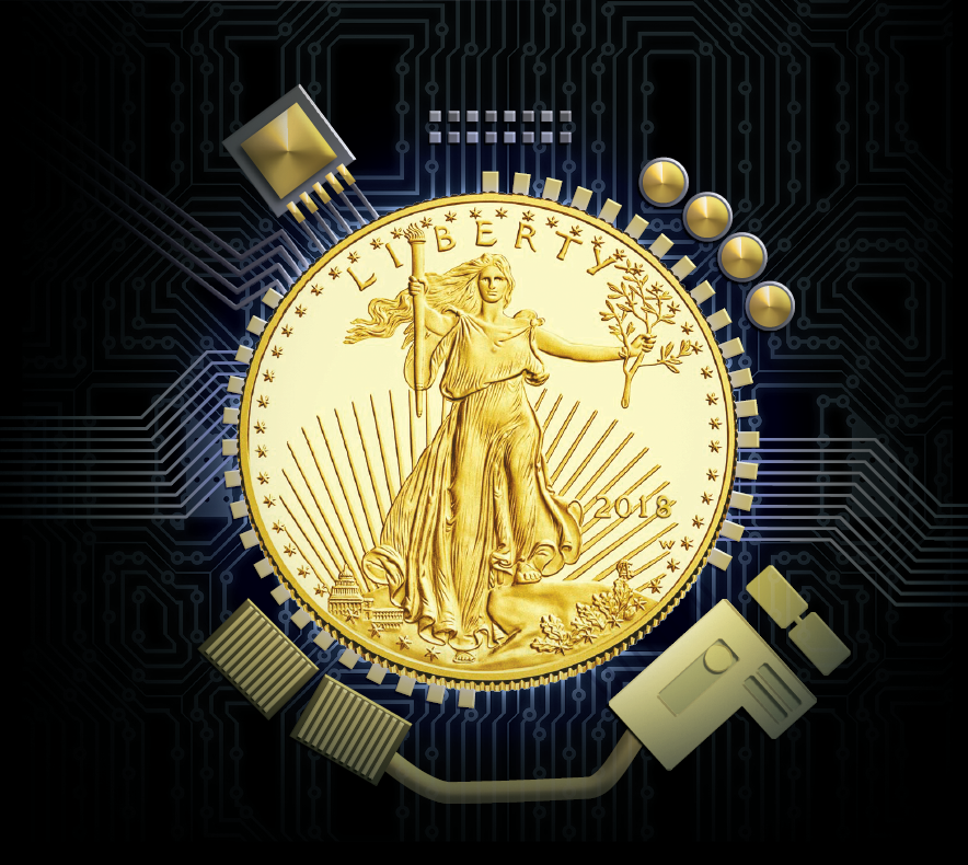 Each Quint represents 0.001 troy ounces of gold specie with pre-paid vaulting.