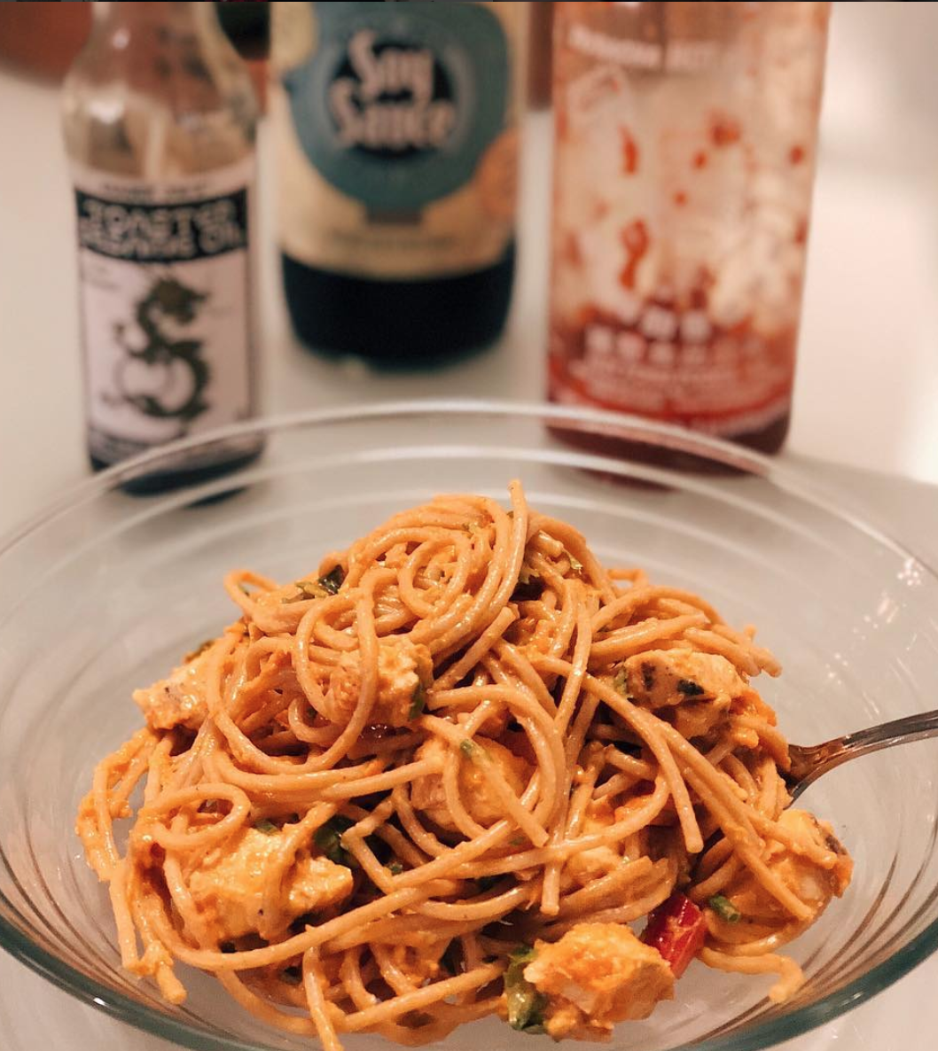 Cold Soba Noodles with Peanut Sauce and Chicken