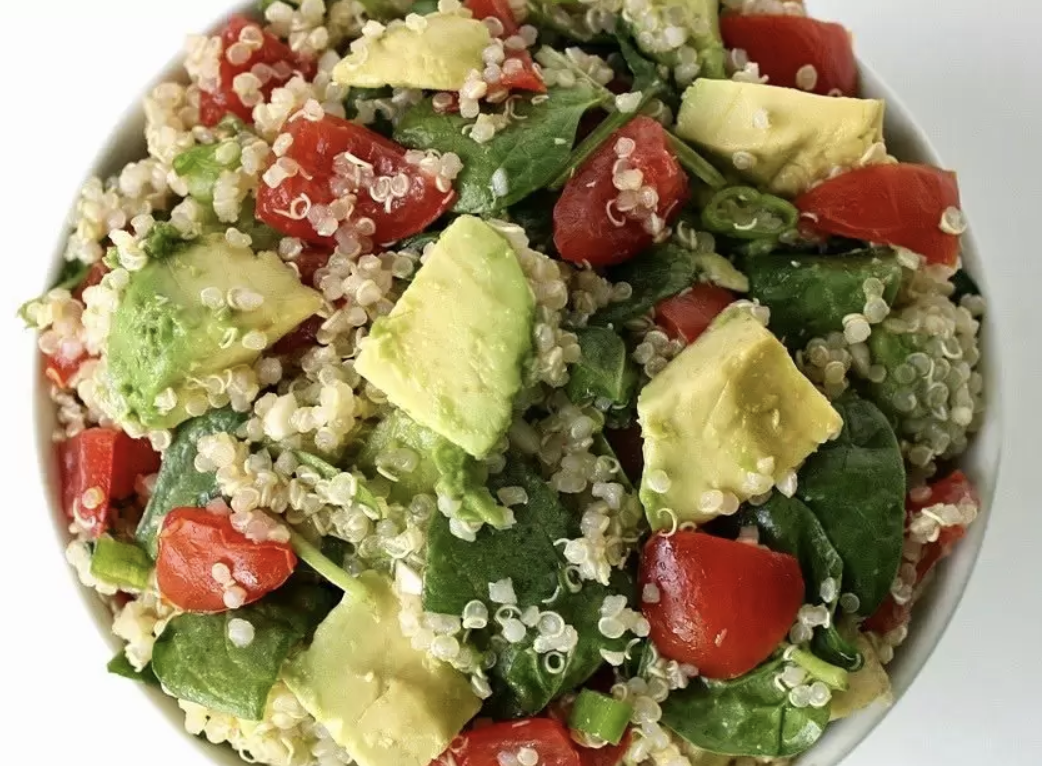 Quinoa Avocado Spinach Superfood Salad