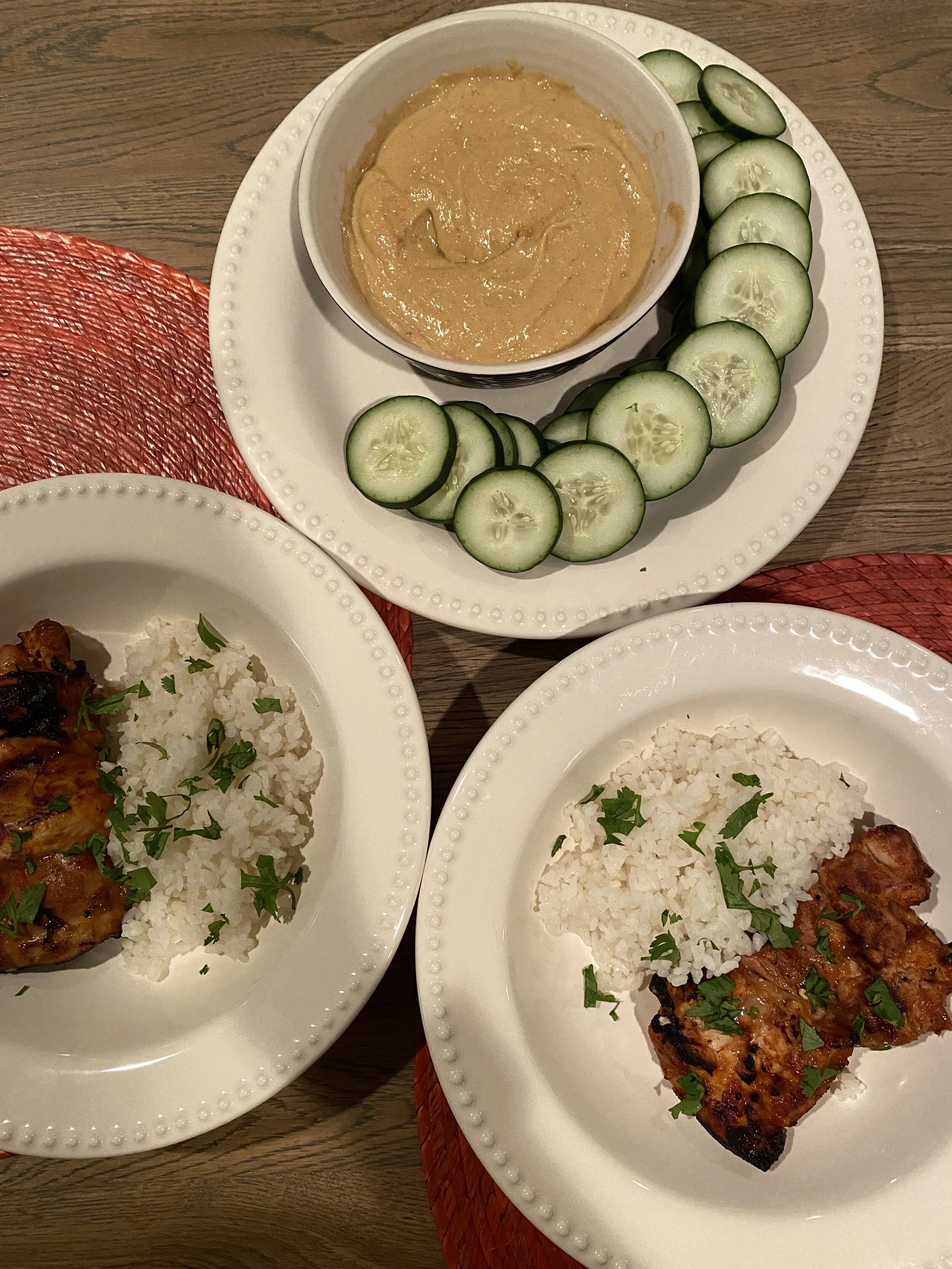 Thai Chicken Thighs with Peanut Sauce