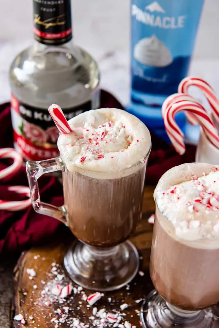 Adult Hot Cocoa with Peppermint Schnapps