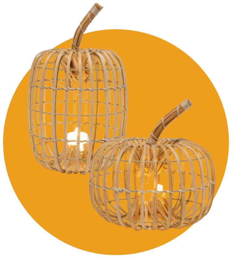 wicker pumpkins