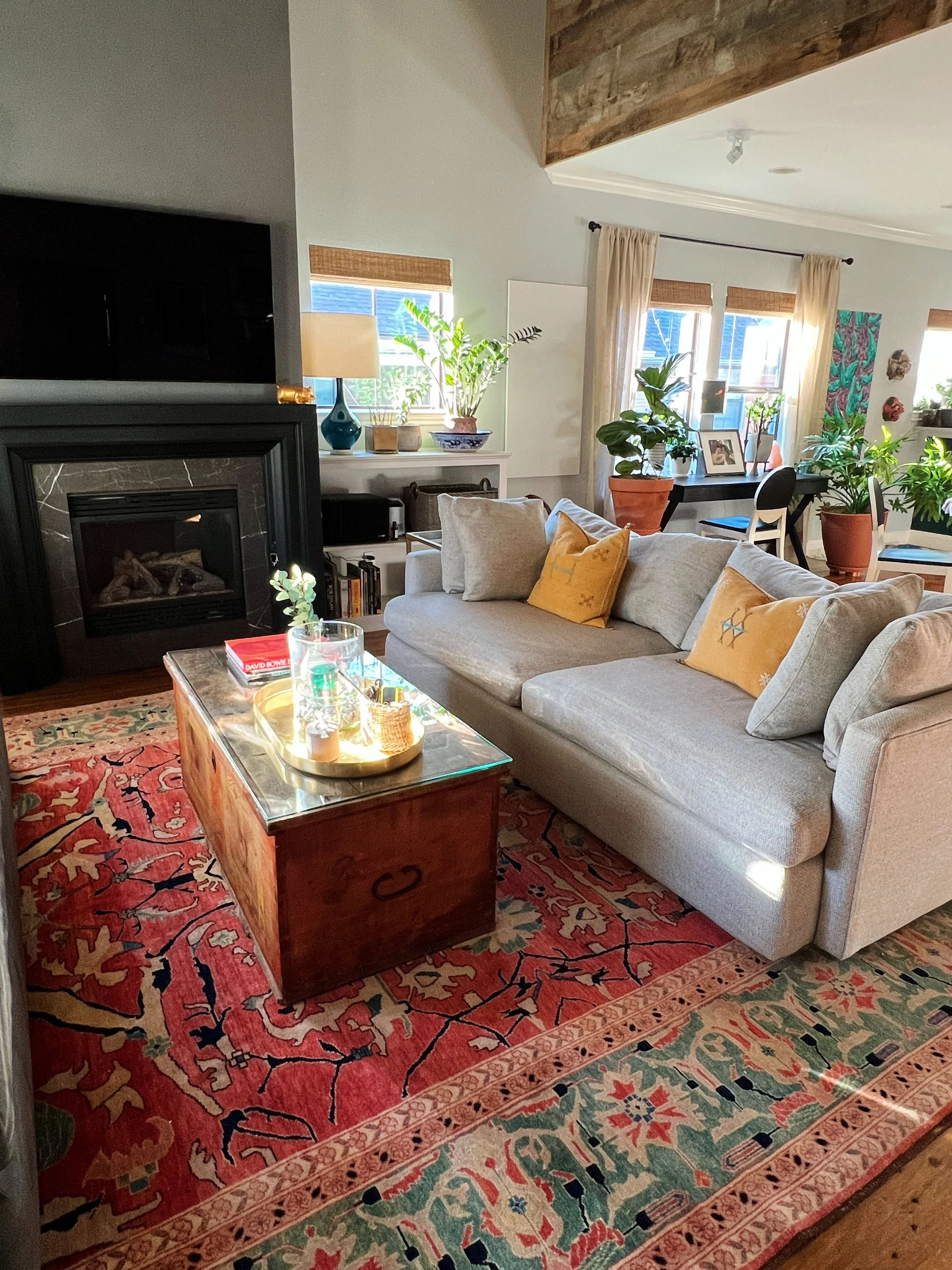 An Eclectic Cozy Living Room For The Ages