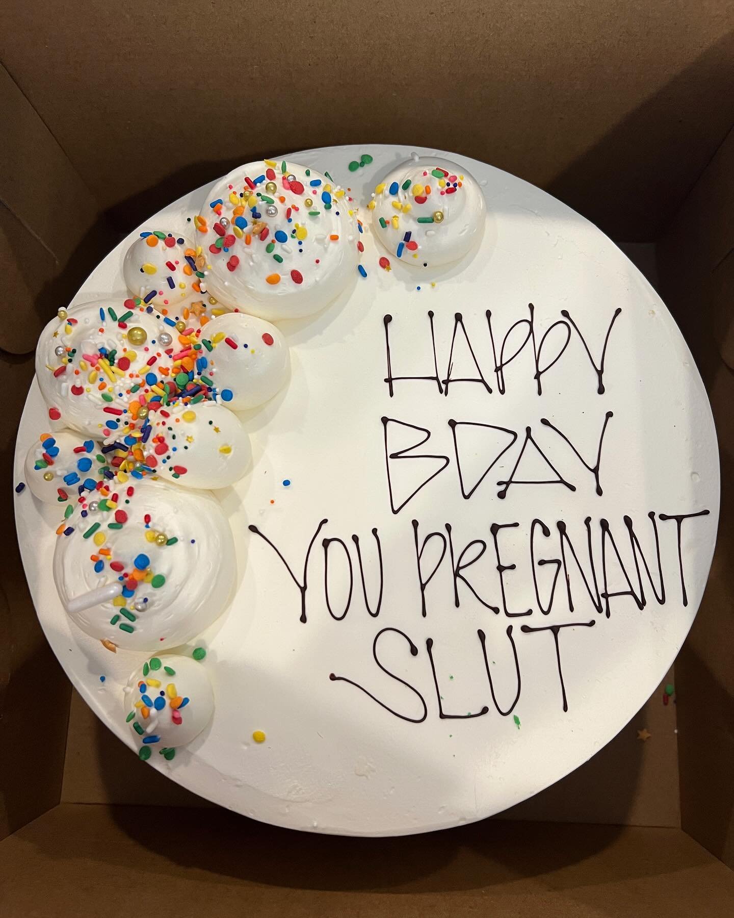 one last round-up from the first three months:

1. the best birthday cake ever from my dear, loving husband. harrison buttlicker could never.
2. the adorable onesie we used to tell zac&rsquo;s parents
3. when i went apeshit on snacks
4. the sweetest 
