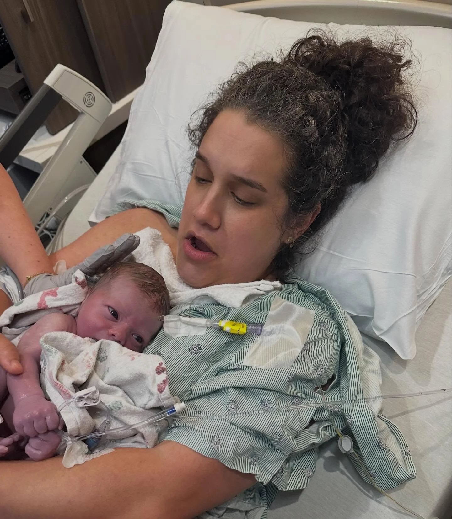 it&rsquo;s giving BIRTH 🌹 Rhodes Golden Miller came out fast and furiously at 1:48am this morning, 4/21/2026. 7lbs 1oz, 18.5&rdquo; long. i was within an inch of meeting our maker when i got the epidural (not literally but i was 10cm as it was admin