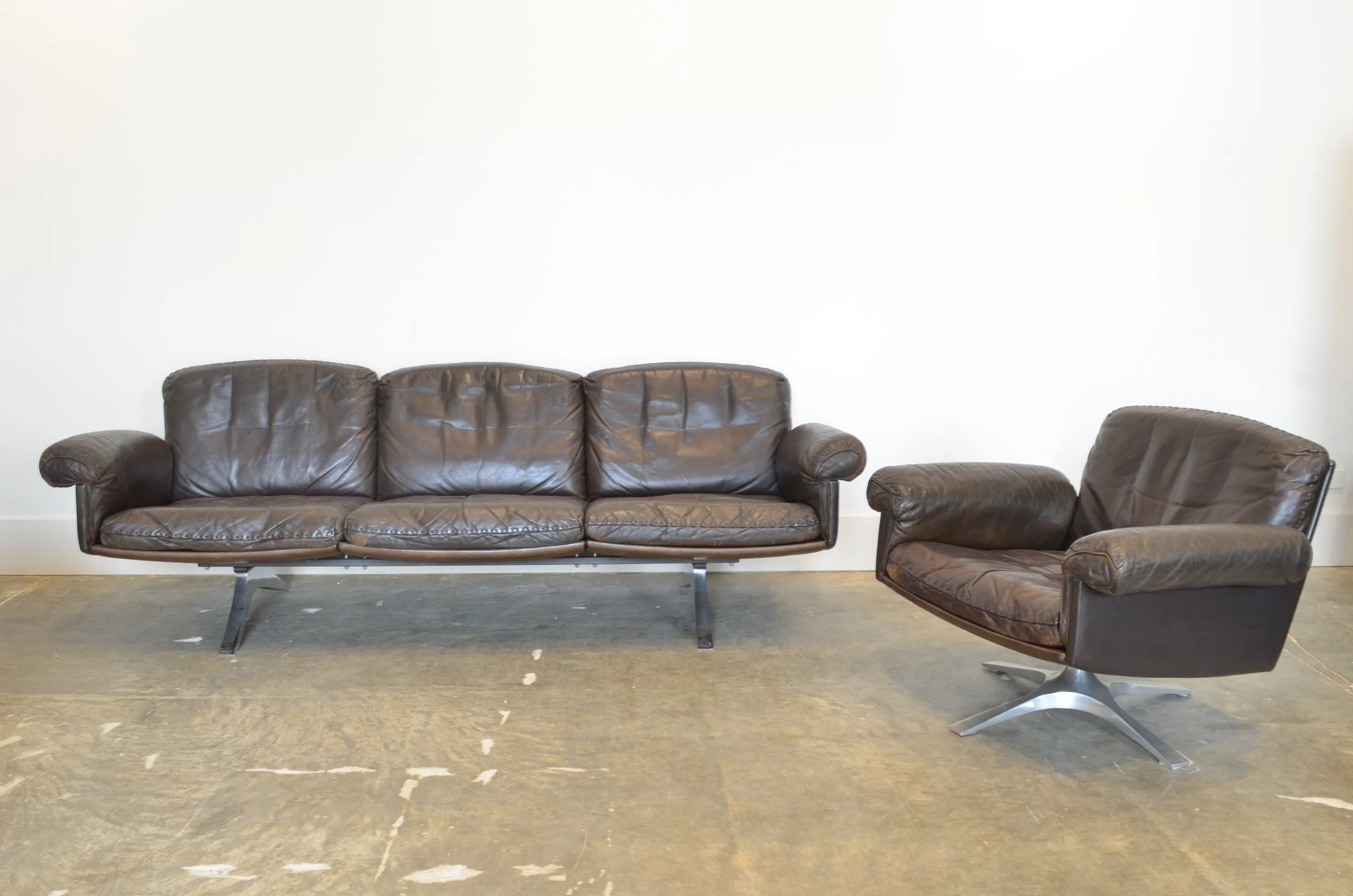 DeSede Leather Sofa  DS-31 (chair sold) 