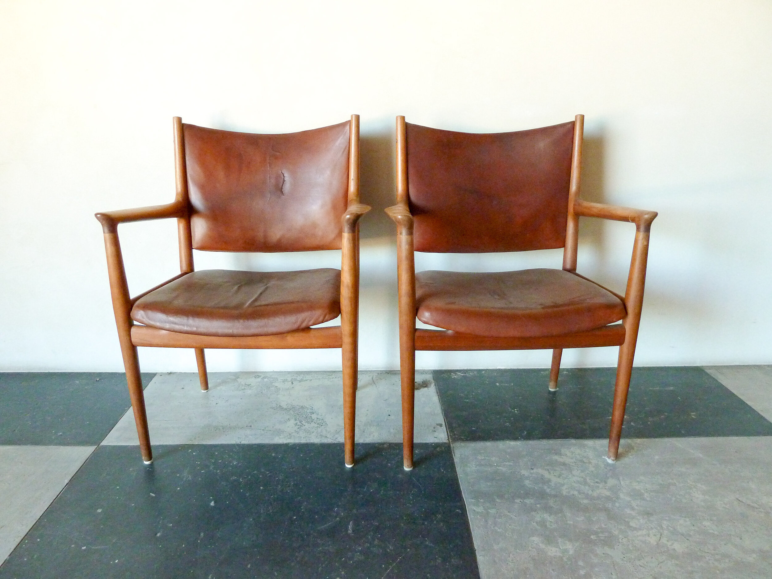 Pair of Hans Wegner Armchairs, Model JH-713