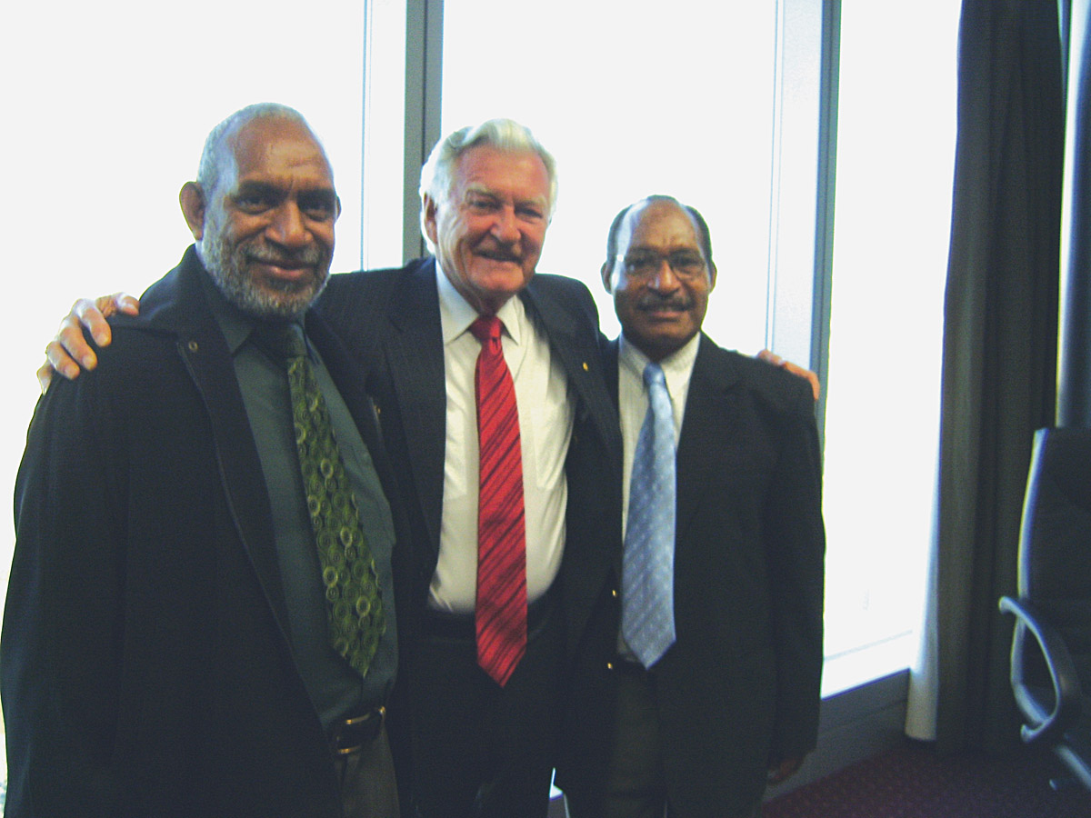 oro governor suckling tamanabae, former Australian Prime Minister Bob Hawke and Charles Lapa