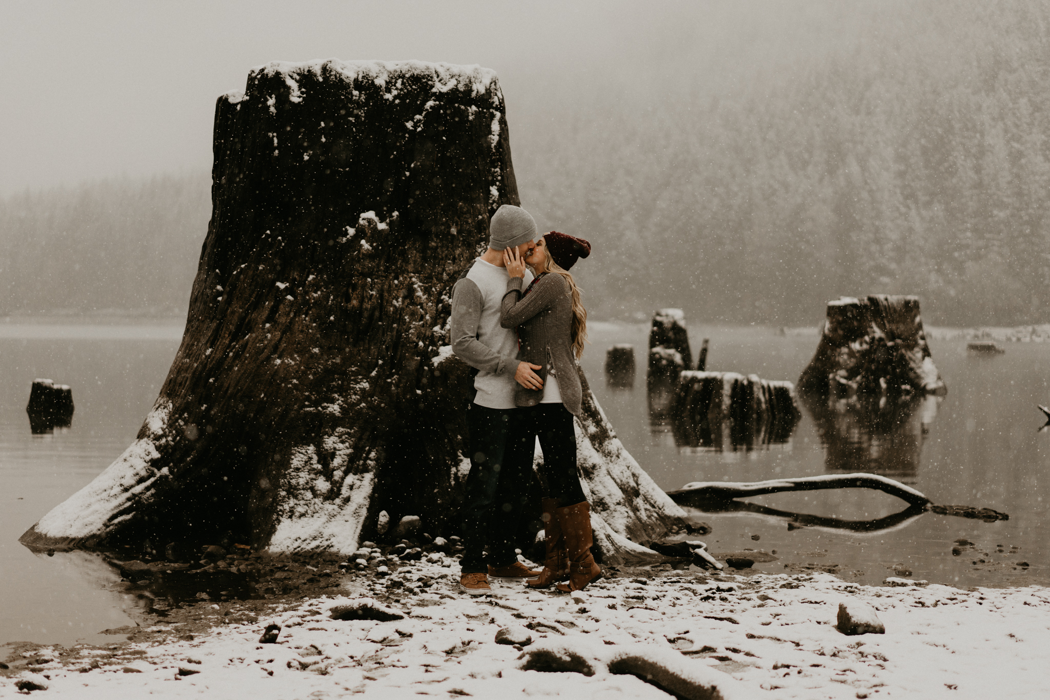 North Bend Washington Wedding Snow