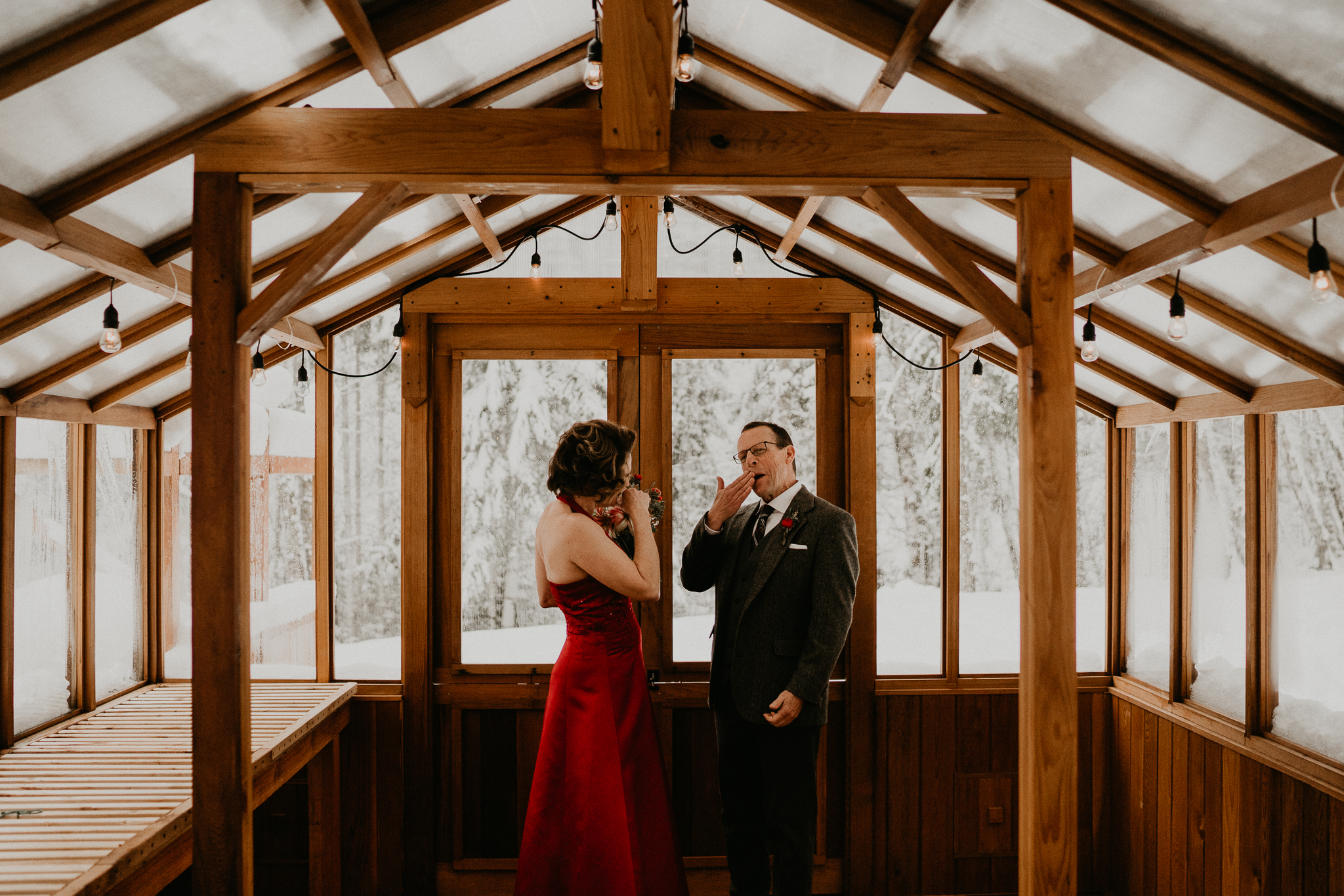 First look cry bride groom adventure couple wedding photographer