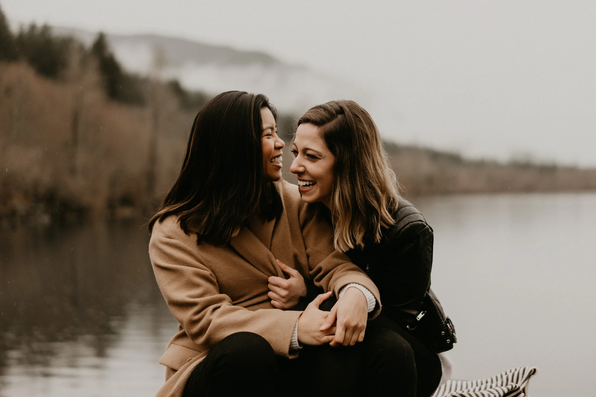 Rattlesnake Lake Gay Lesbian LGBT Engagement Wedding Elopement Photographer Portland Oregon North Bend PNWedding