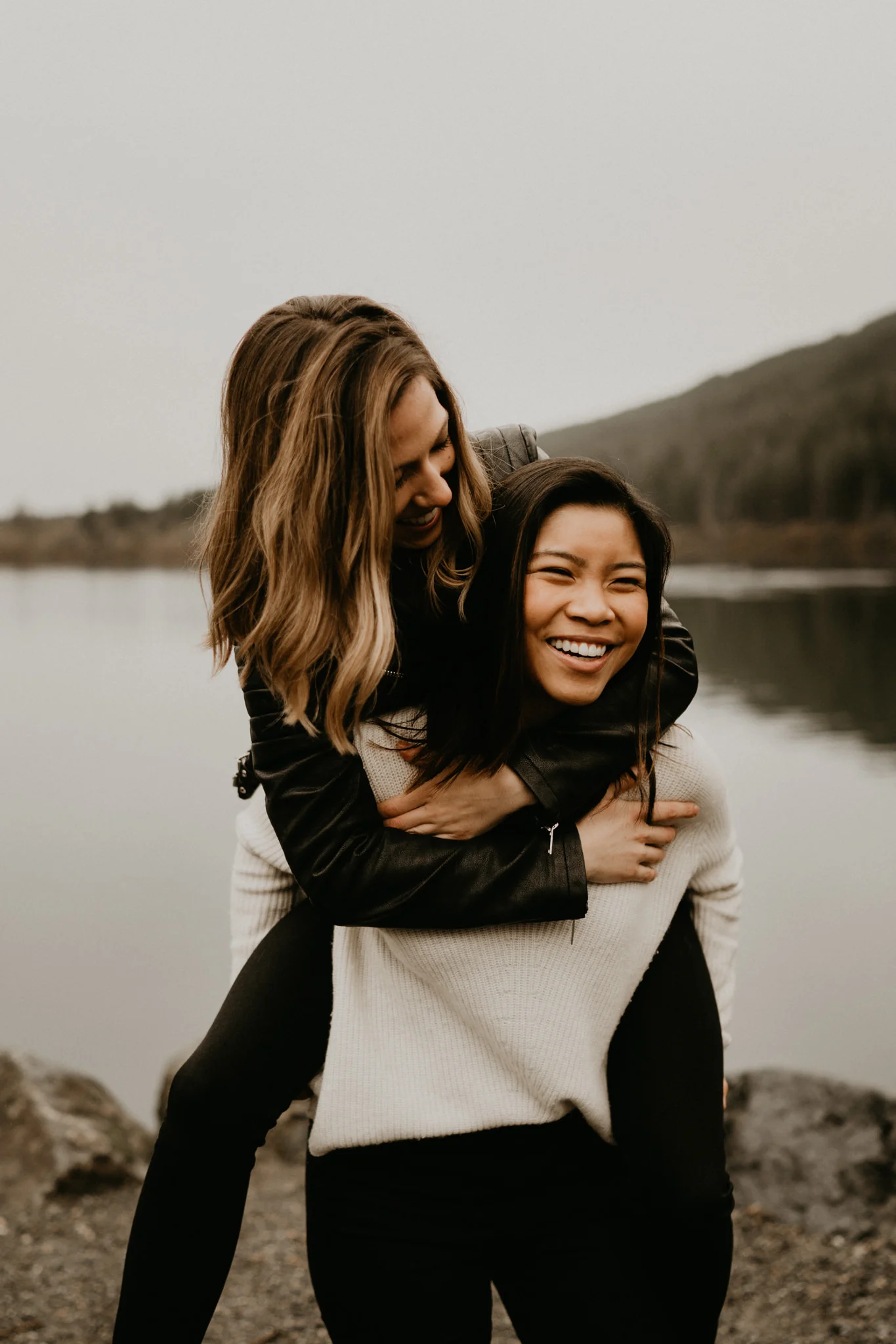 PNW Rattlesnake Lake Lesbian Couple Seattle Gay Wedding Photographer LGBT Same Sex Wedding Photographer Oregon