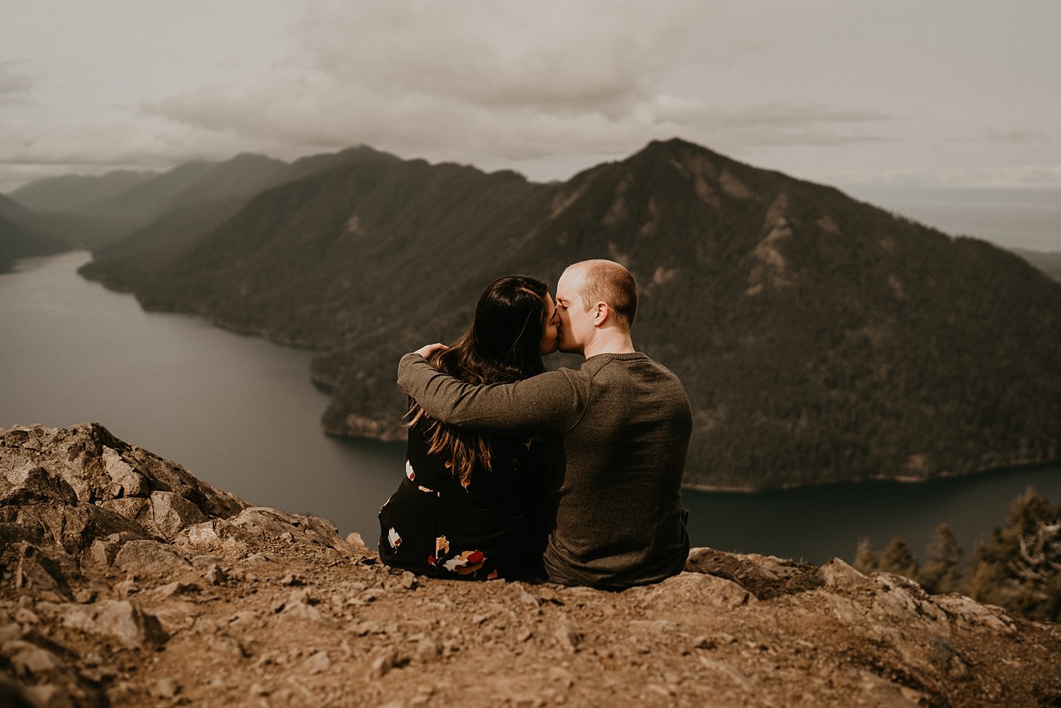 Lake Crescent Wedding - Storm King Ranger Station Engagement